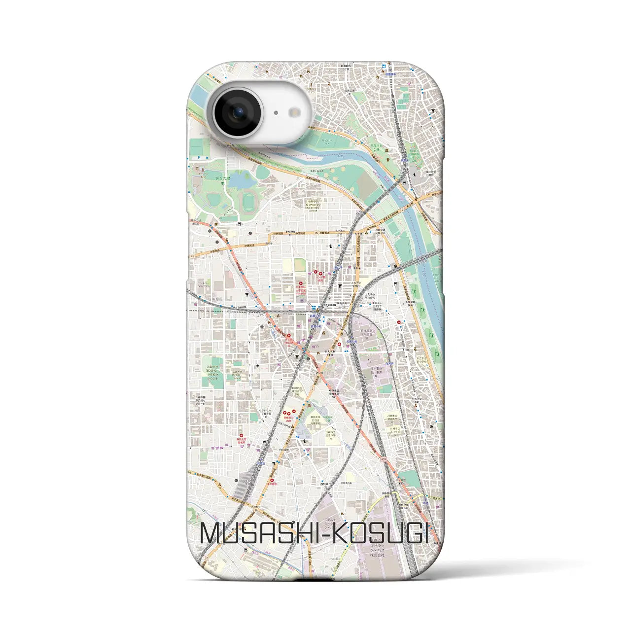 【武蔵小杉(神奈川県)】地図柄iPhoneケース(バックカバータイプ)