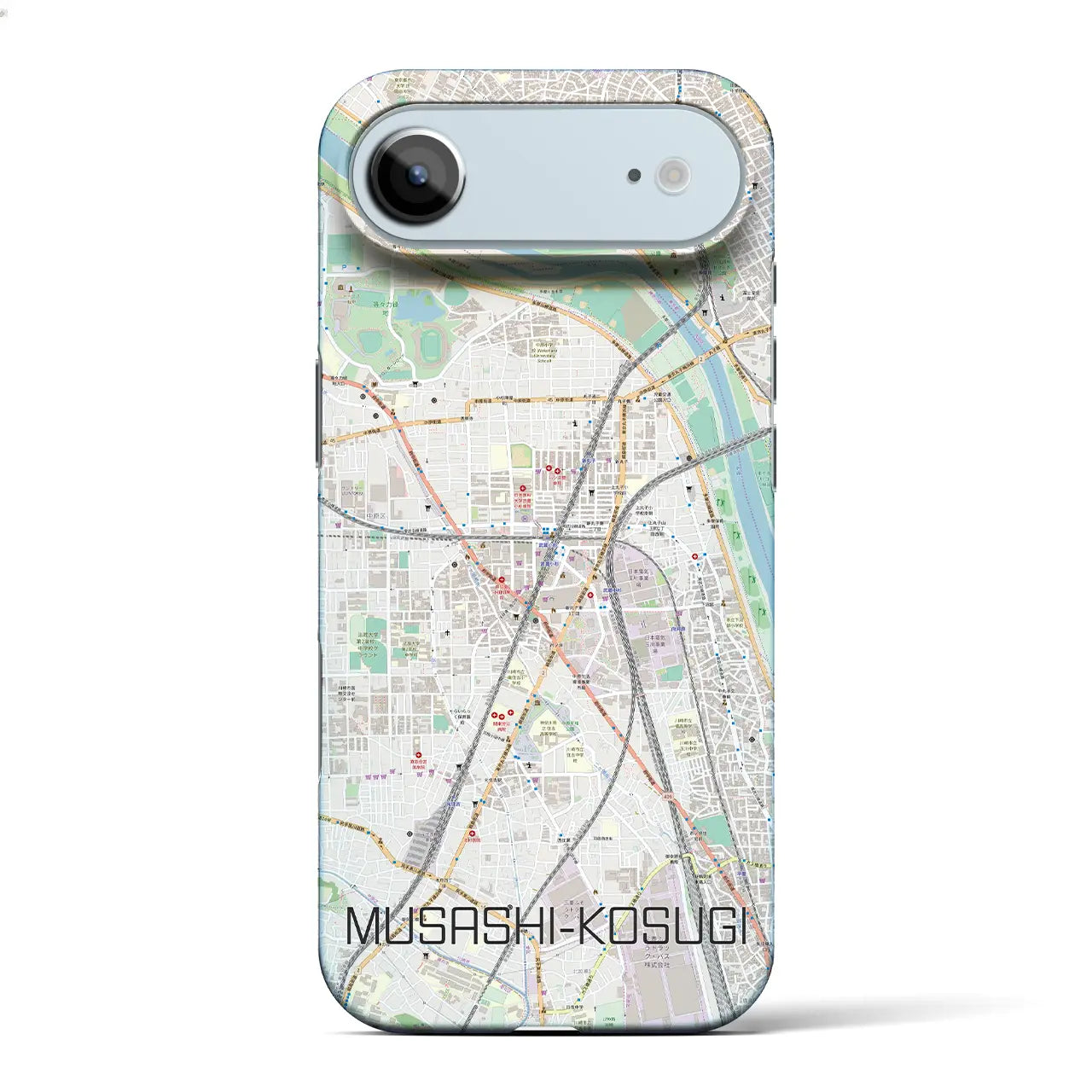 【武蔵小杉(神奈川県)】地図柄iPhoneケース(バックカバータイプ)