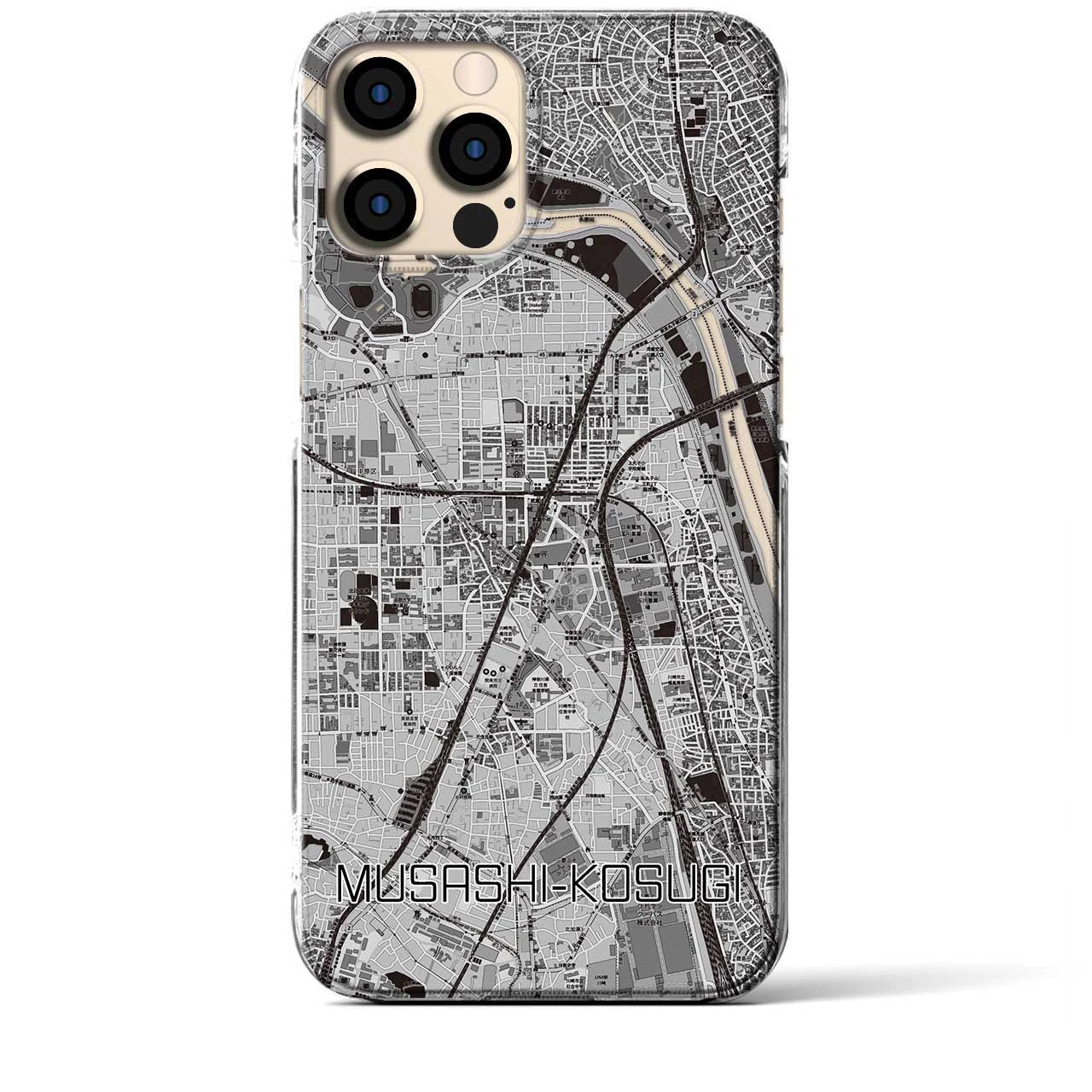 【武蔵小杉(神奈川県)】地図柄iPhoneケース(クリアタイプ)