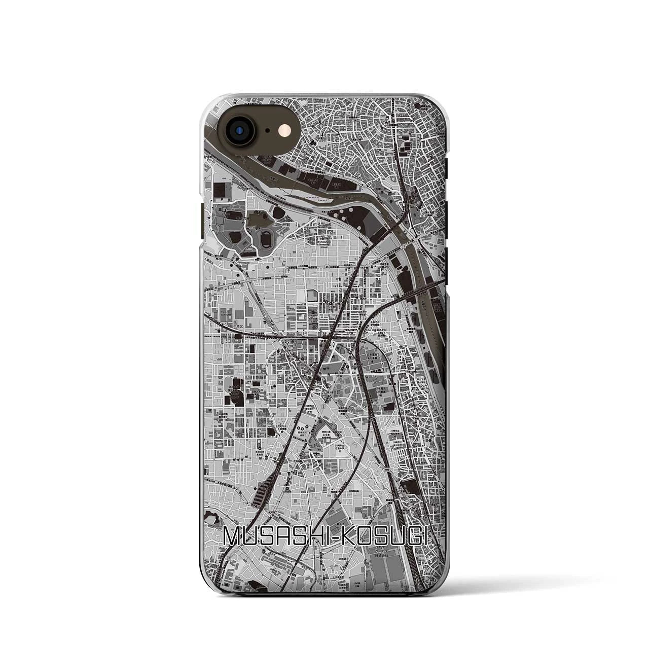 【武蔵小杉(神奈川県)】地図柄iPhoneケース(クリアタイプ)