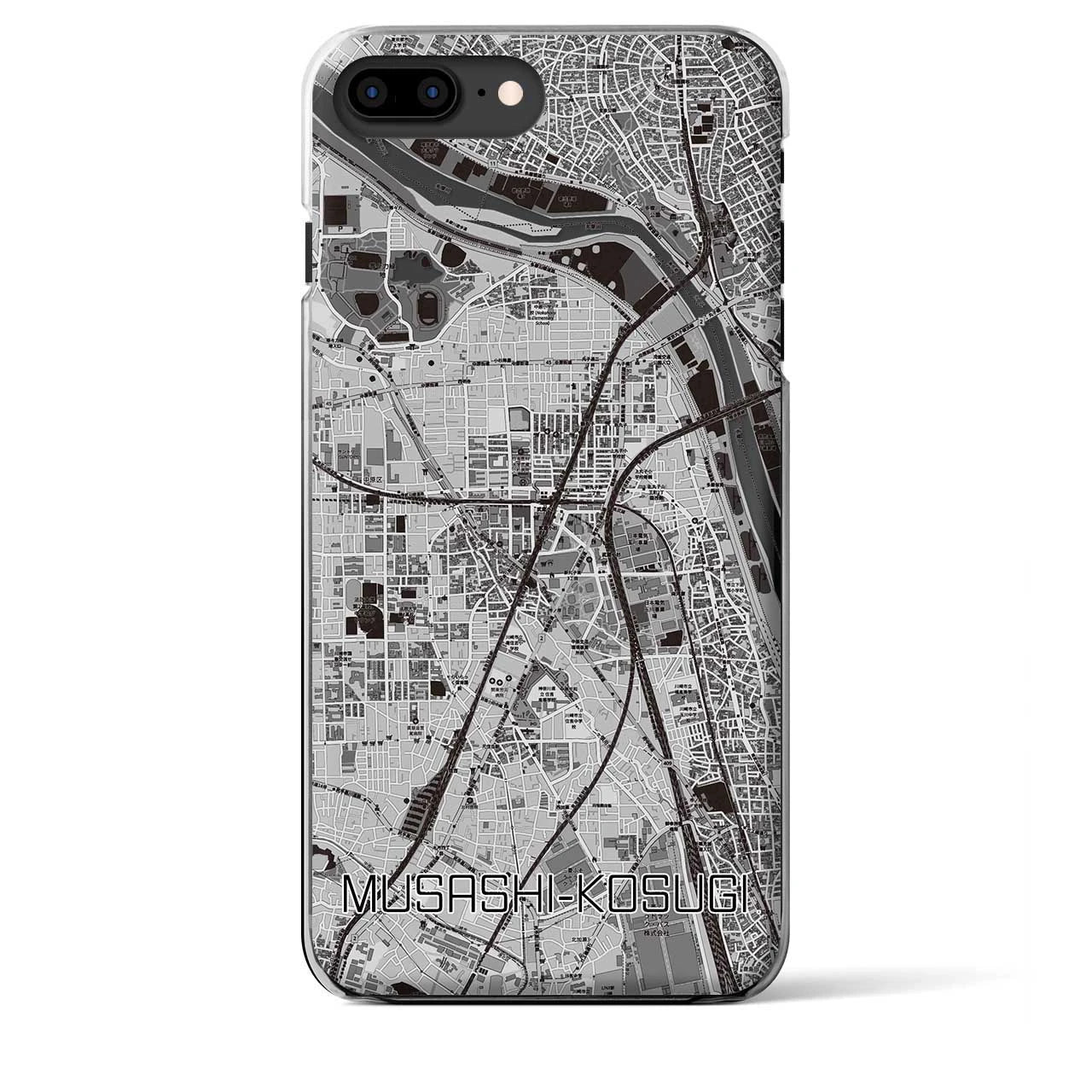 【武蔵小杉(神奈川県)】地図柄iPhoneケース(クリアタイプ)