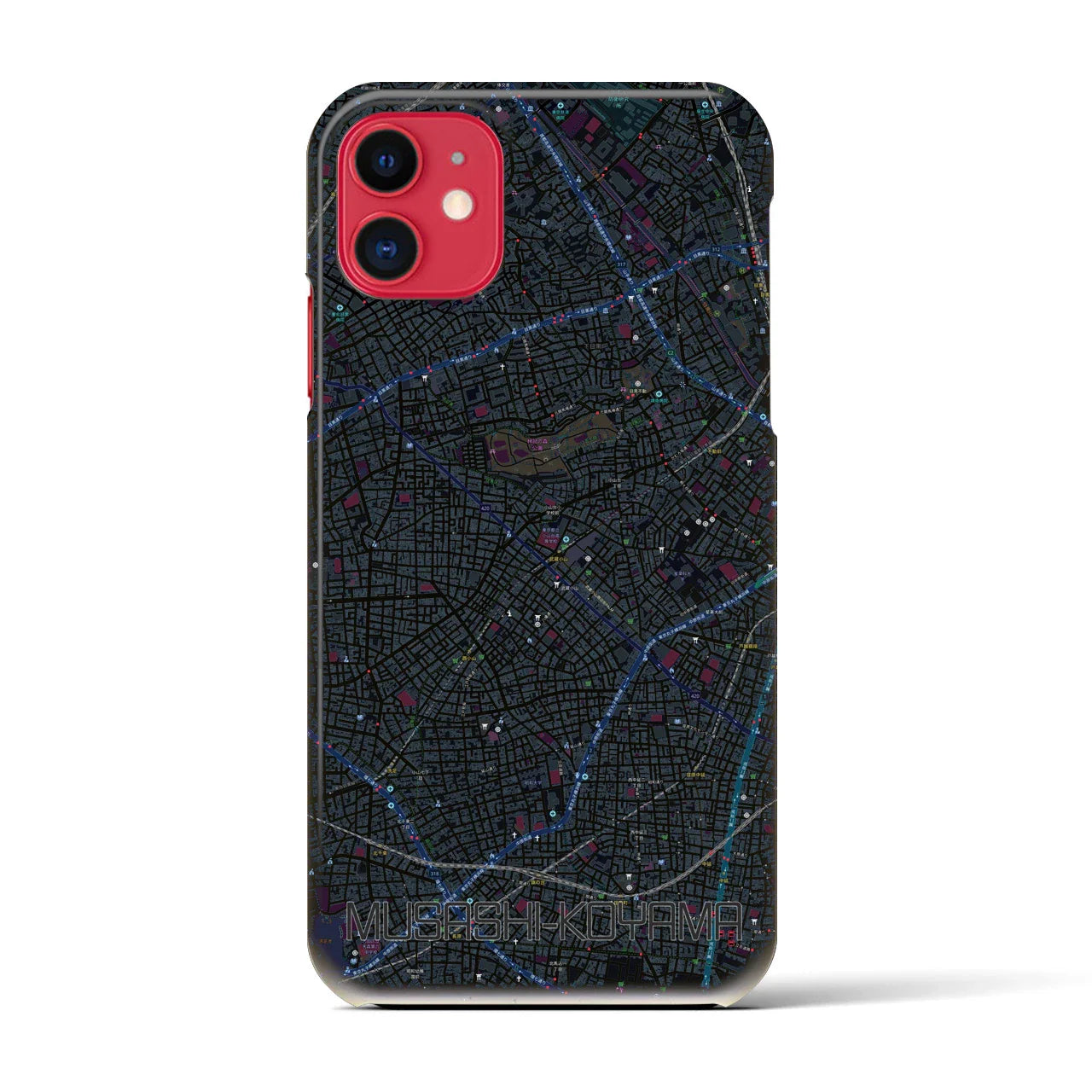 【武蔵小山(東京都)】地図柄iPhoneケース(バックカバータイプ)