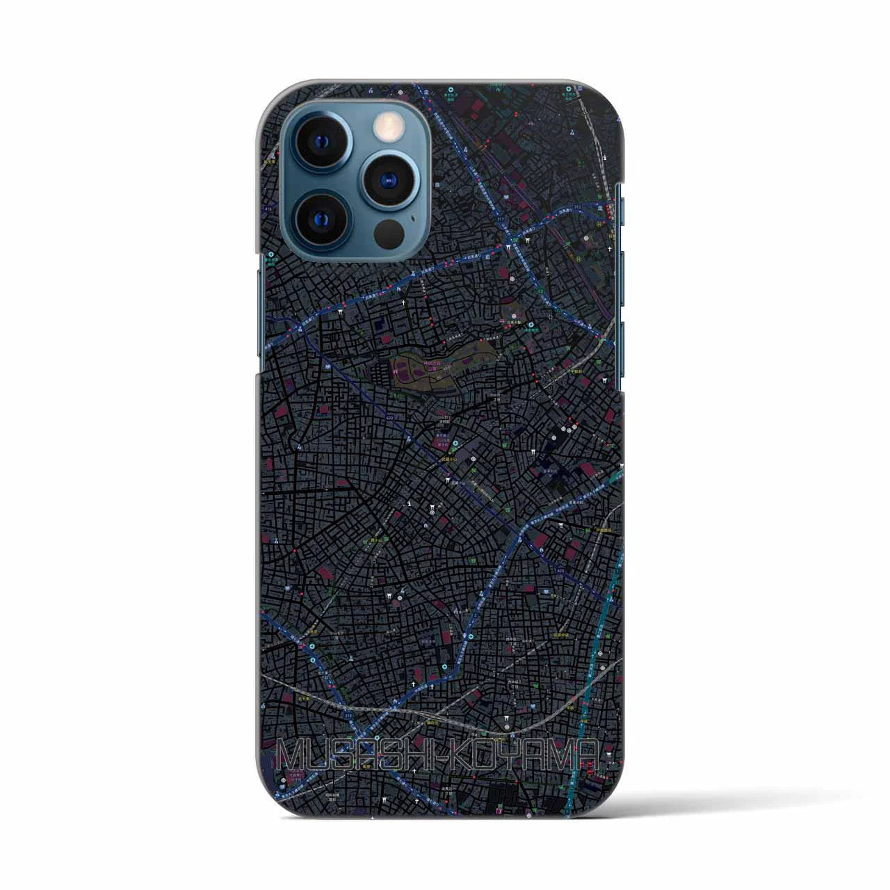【武蔵小山(東京都)】地図柄iPhoneケース(バックカバータイプ)