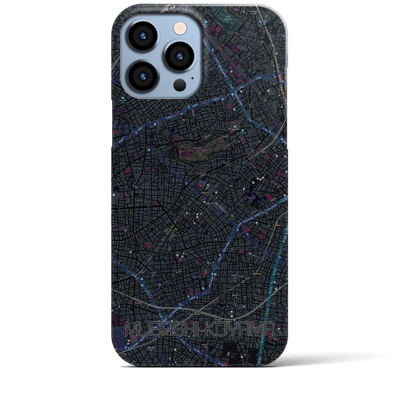【武蔵小山(東京都)】地図柄iPhoneケース(バックカバータイプ)