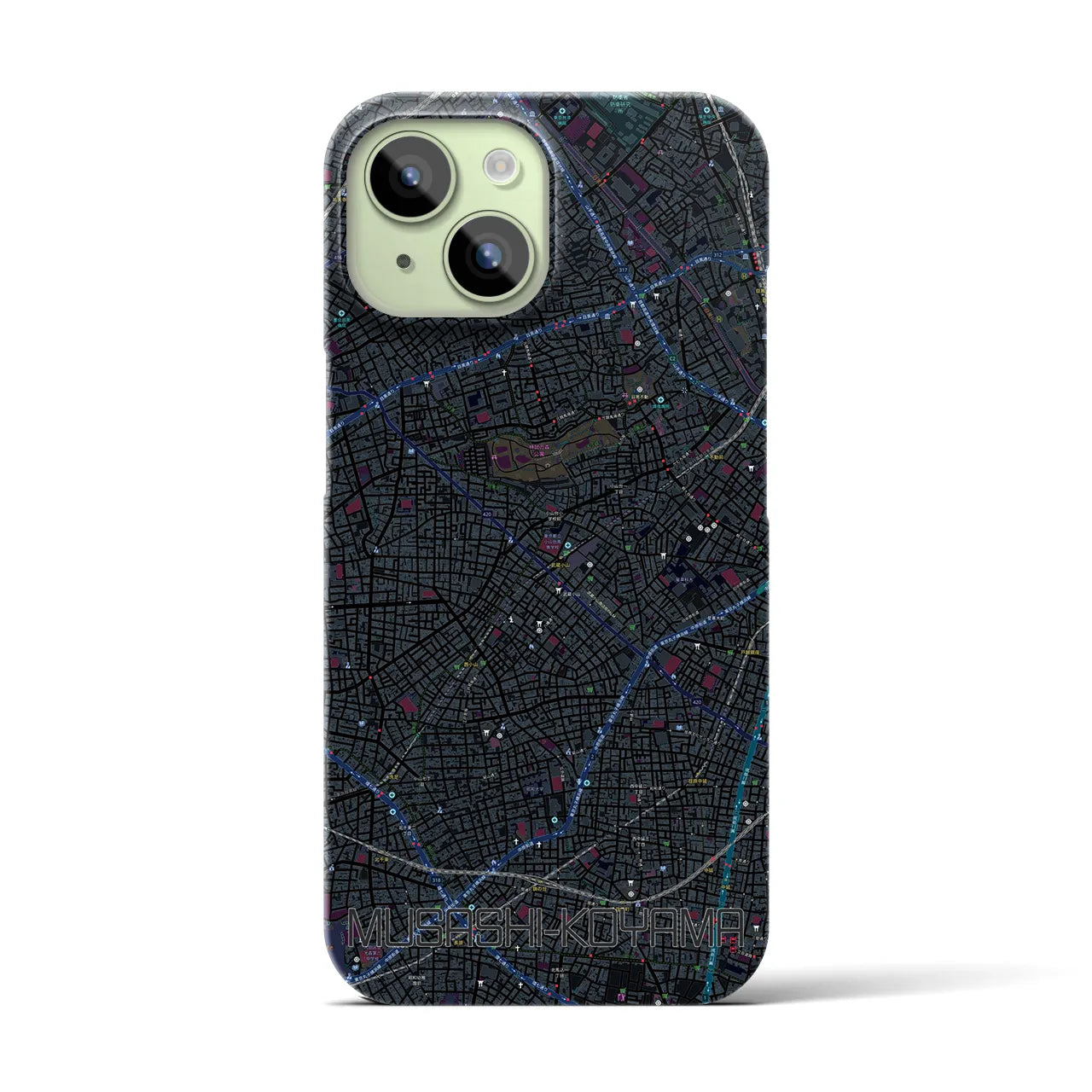 【武蔵小山(東京都)】地図柄iPhoneケース(バックカバータイプ)
