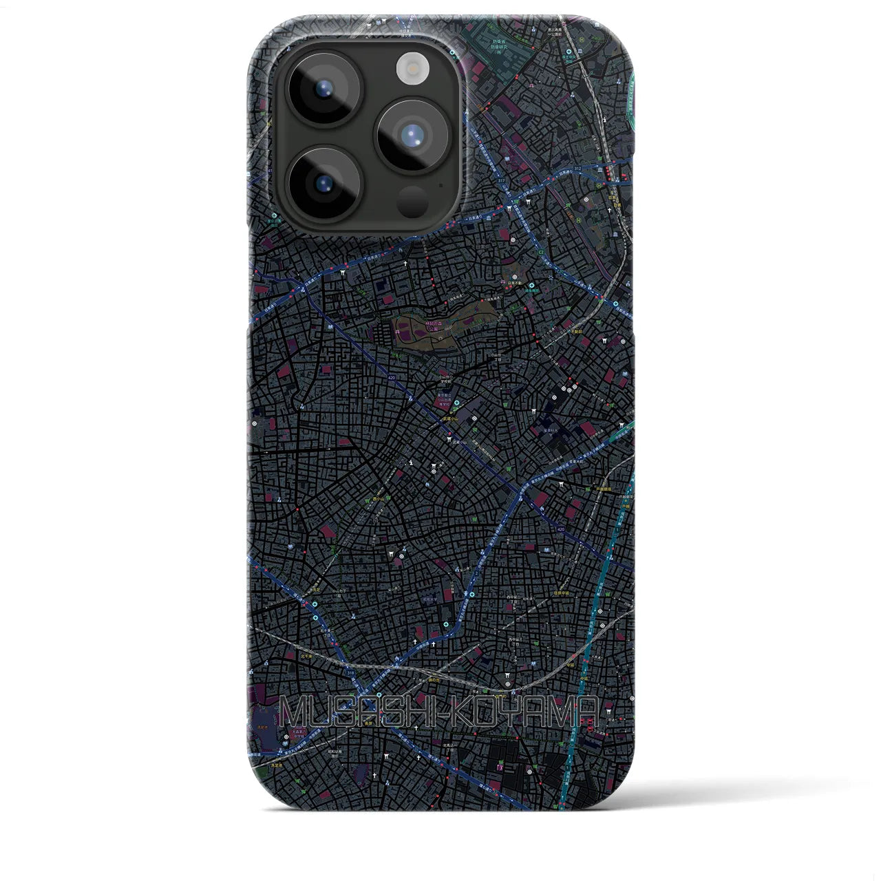 【武蔵小山(東京都)】地図柄iPhoneケース(バックカバータイプ)