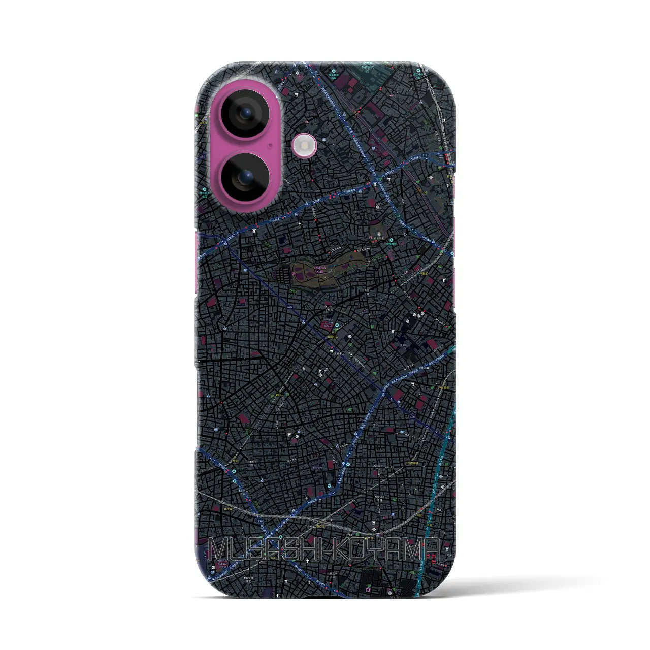 【武蔵小山(東京都)】地図柄iPhoneケース(バックカバータイプ)