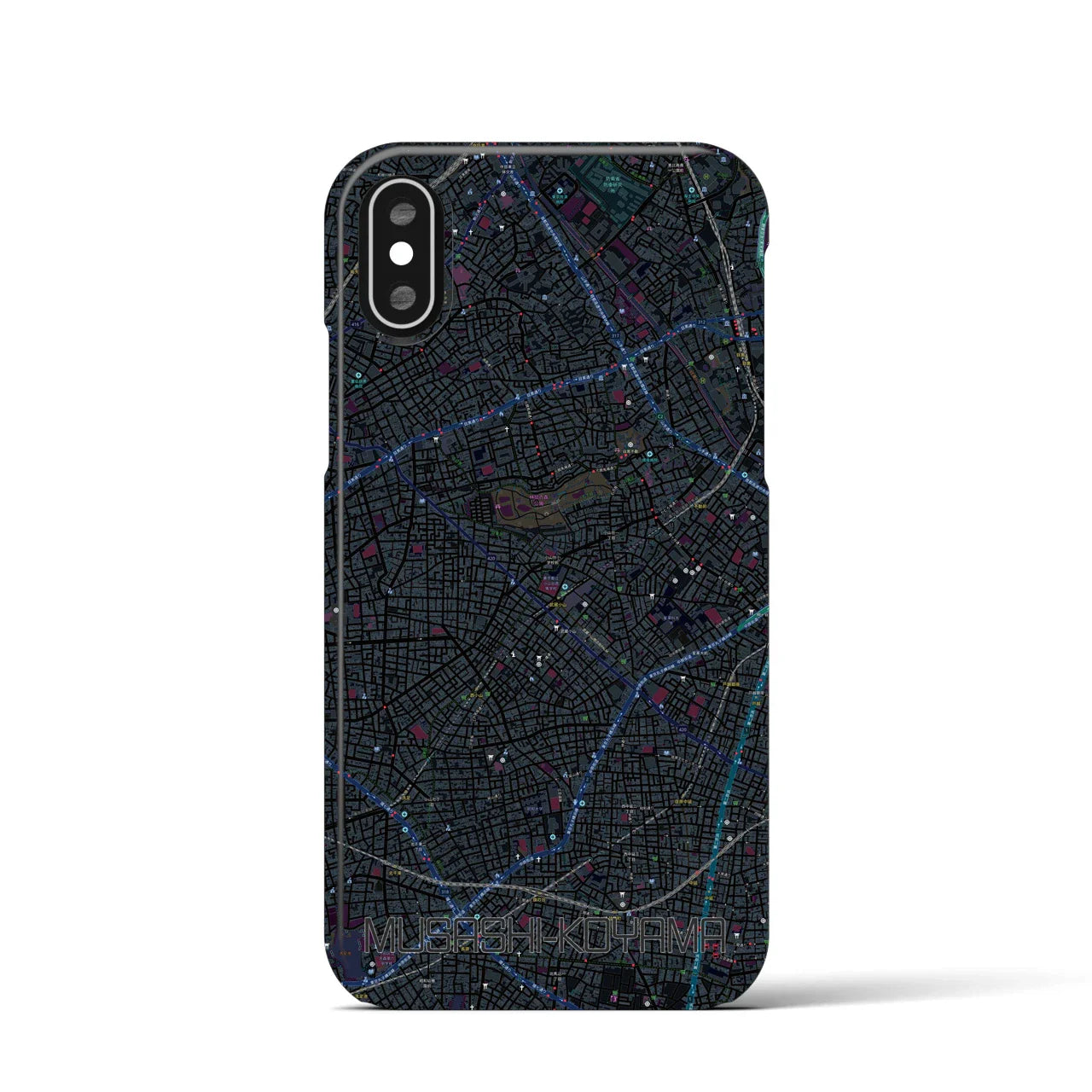 【武蔵小山(東京都)】地図柄iPhoneケース(バックカバータイプ)