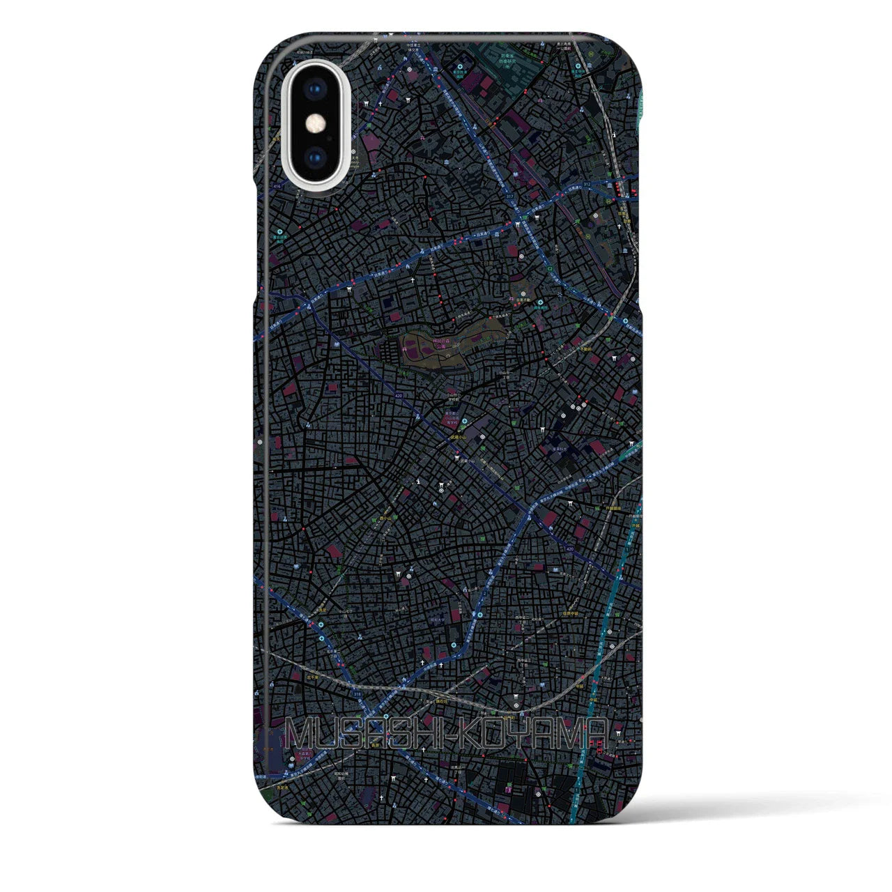 【武蔵小山(東京都)】地図柄iPhoneケース(バックカバータイプ)