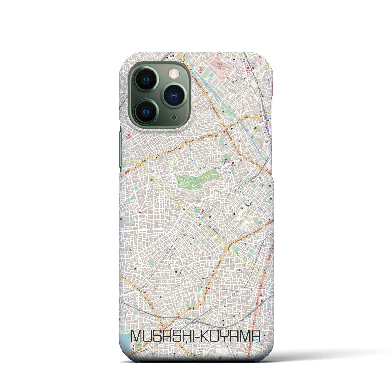【武蔵小山(東京都)】地図柄iPhoneケース(バックカバータイプ)