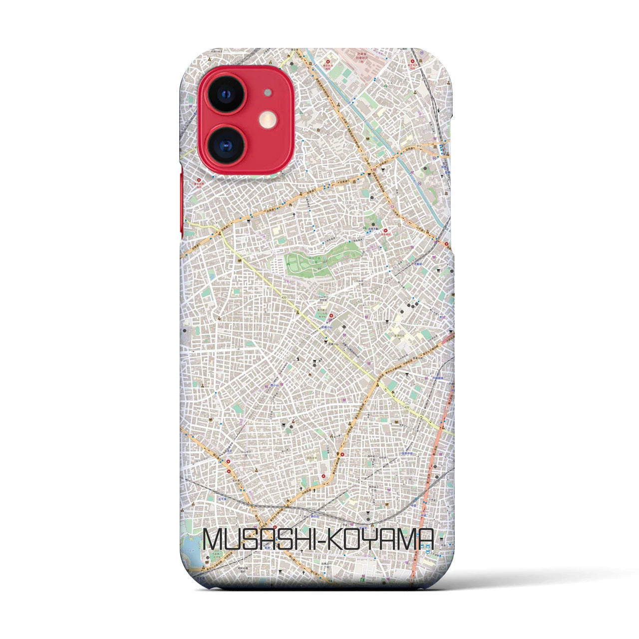 【武蔵小山(東京都)】地図柄iPhoneケース(バックカバータイプ)