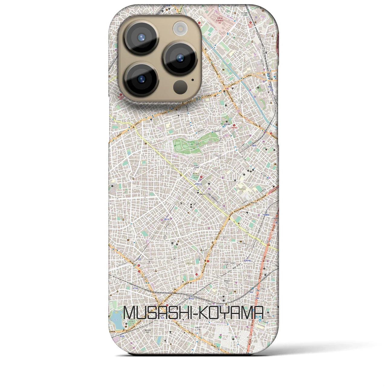 【武蔵小山(東京都)】地図柄iPhoneケース(バックカバータイプ)