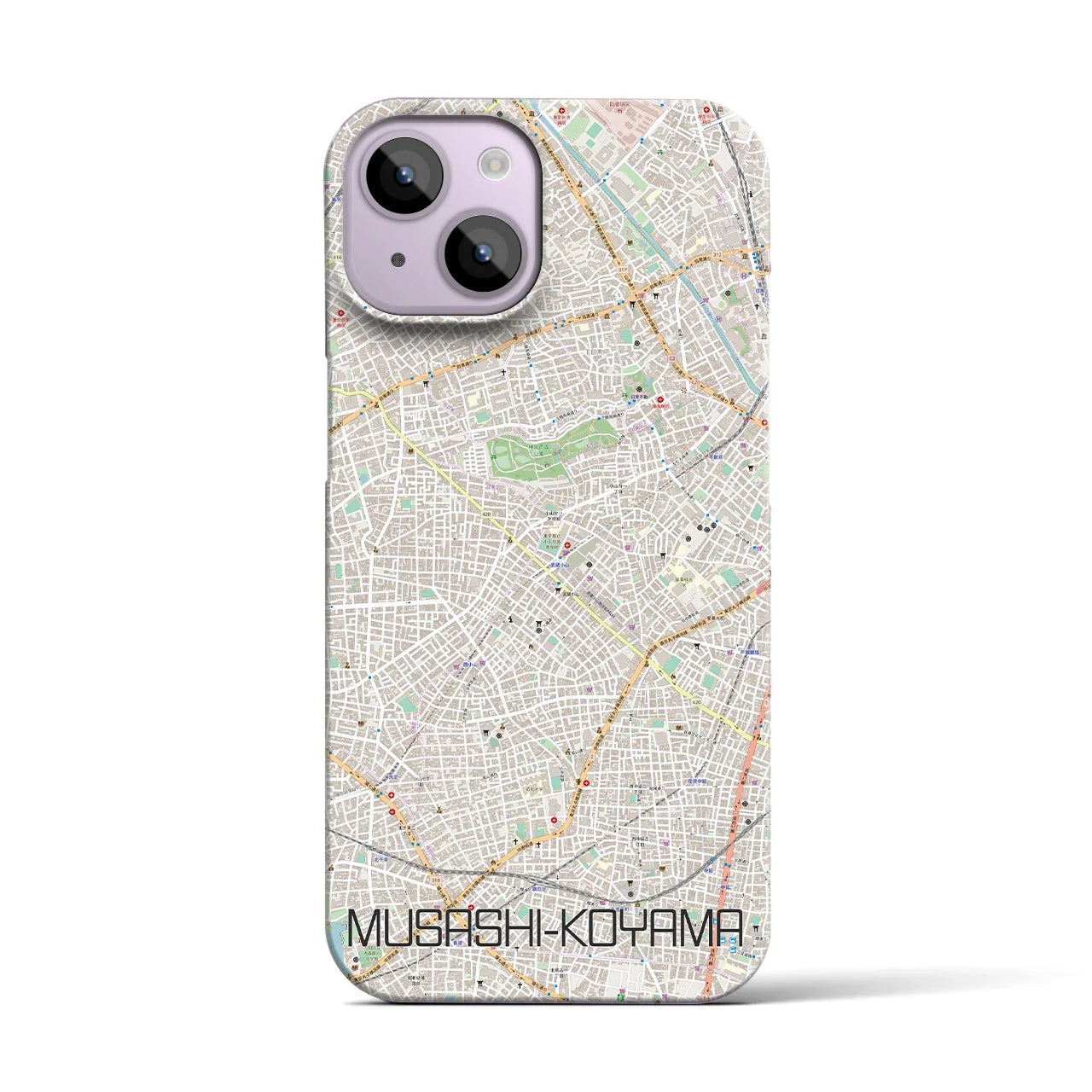 【武蔵小山(東京都)】地図柄iPhoneケース(バックカバータイプ)