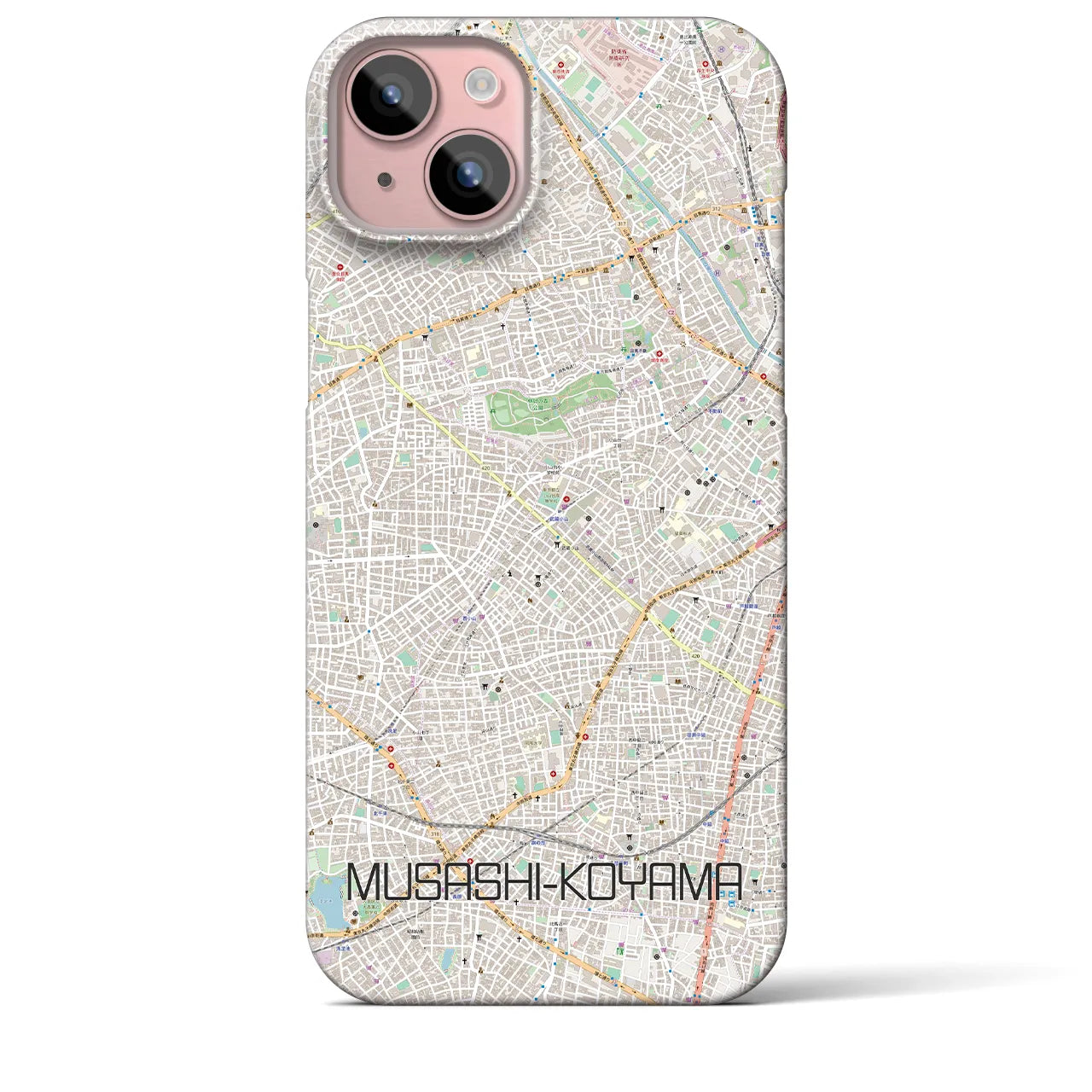 【武蔵小山(東京都)】地図柄iPhoneケース(バックカバータイプ)