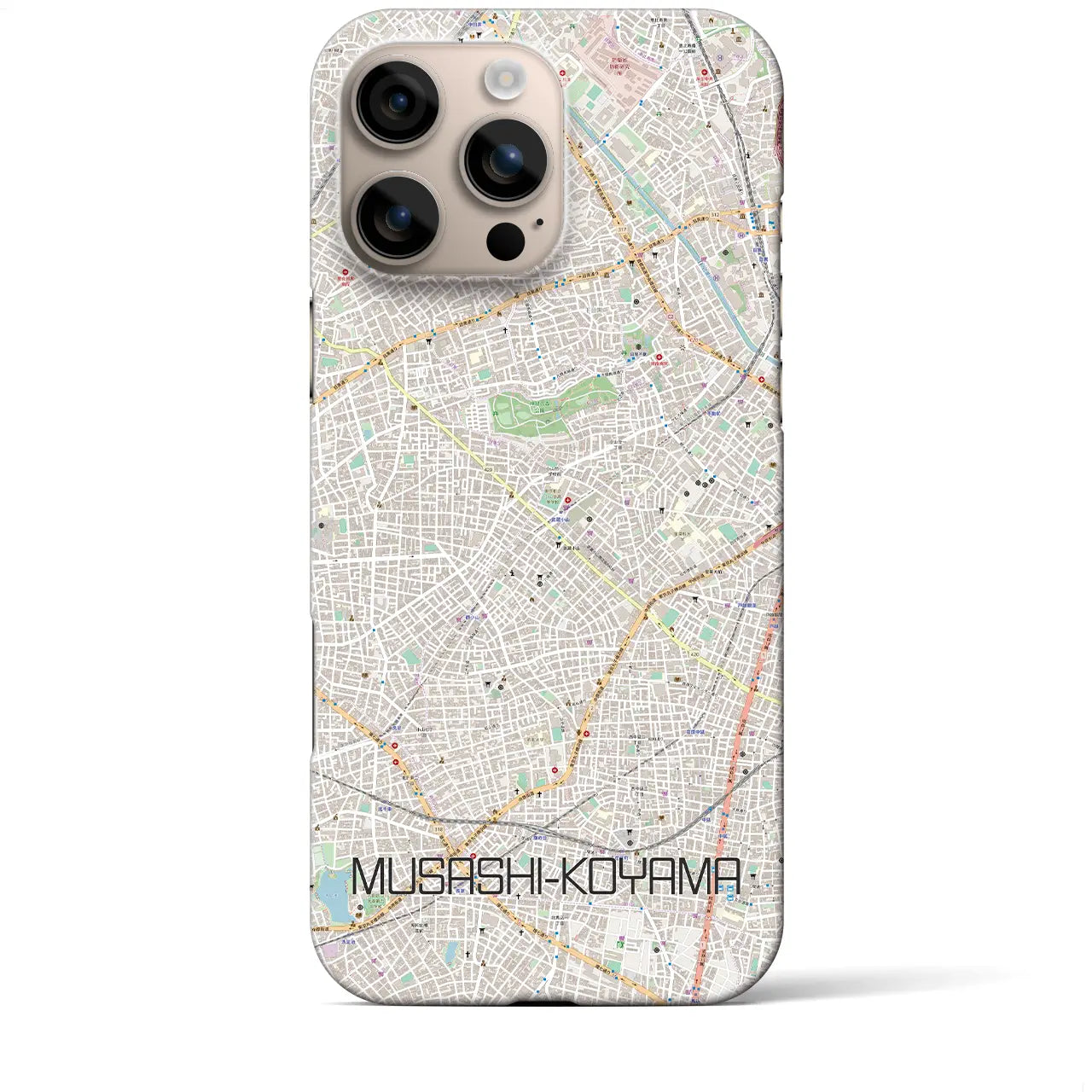 【武蔵小山(東京都)】地図柄iPhoneケース(バックカバータイプ)