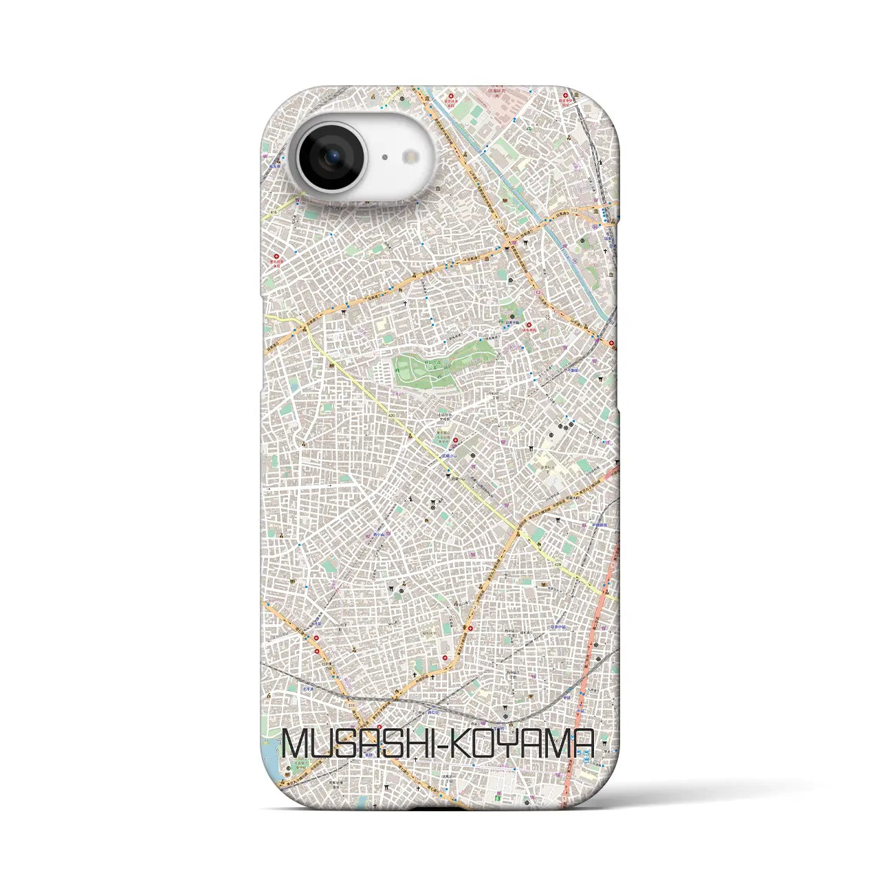 【武蔵小山(東京都)】地図柄iPhoneケース(バックカバータイプ)