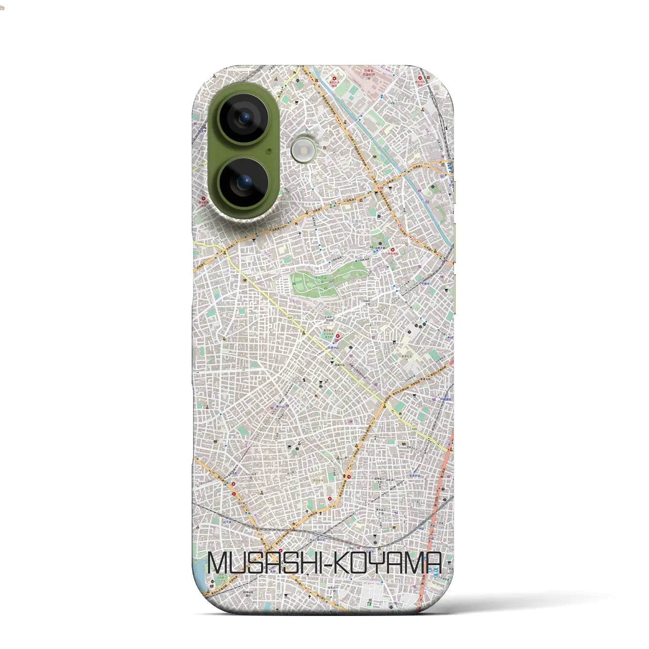 【武蔵小山(東京都)】地図柄iPhoneケース(バックカバータイプ)ナチュラル・iPhone 17 Pro Max 用