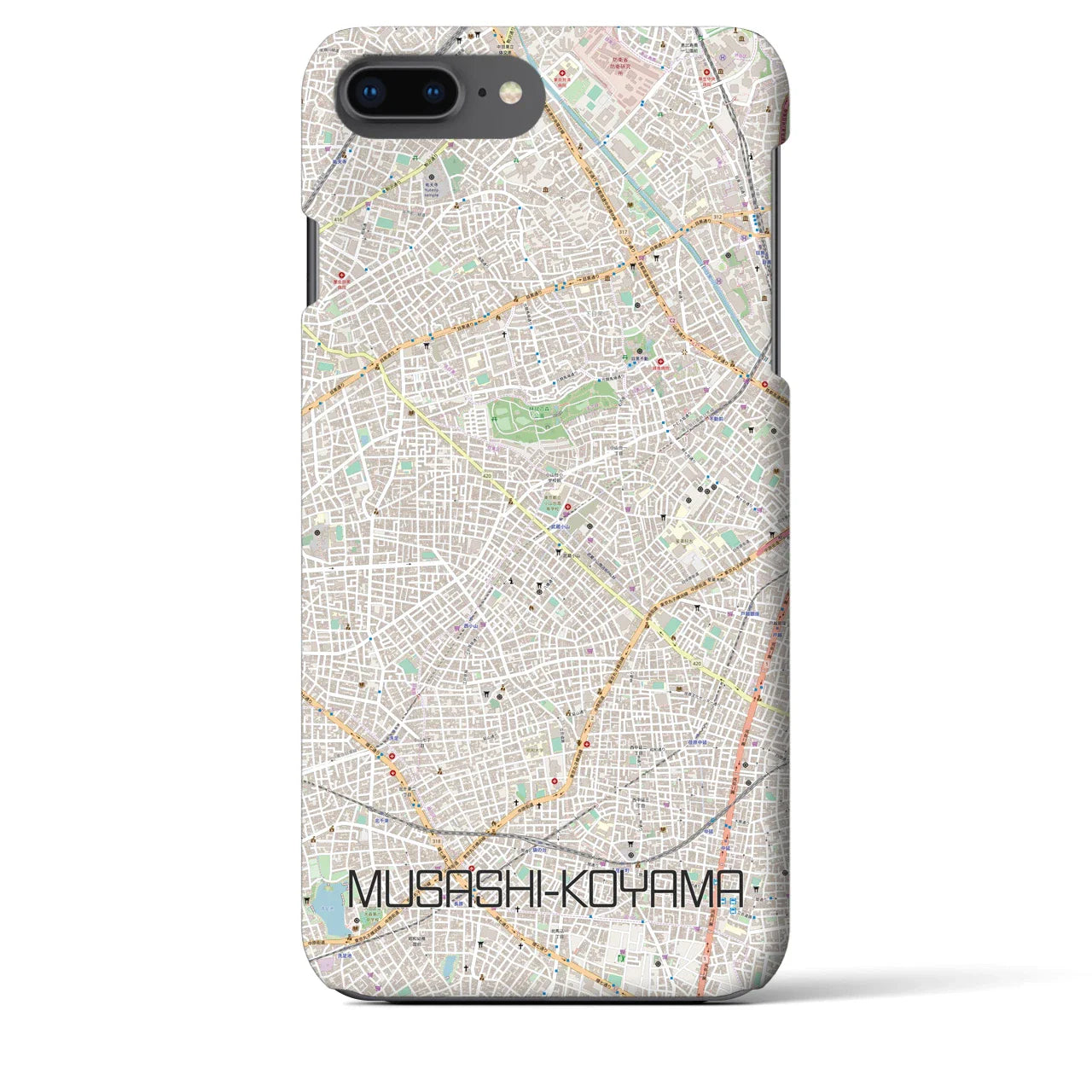 【武蔵小山(東京都)】地図柄iPhoneケース(バックカバータイプ)