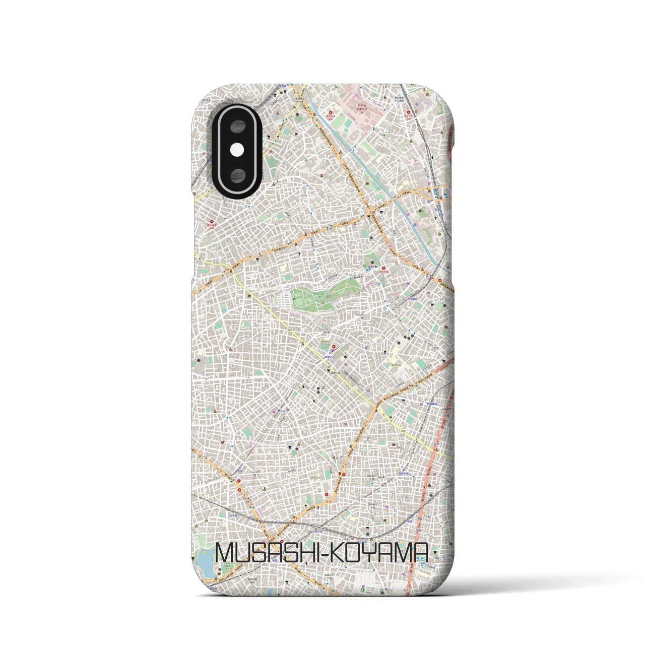 【武蔵小山(東京都)】地図柄iPhoneケース(バックカバータイプ)