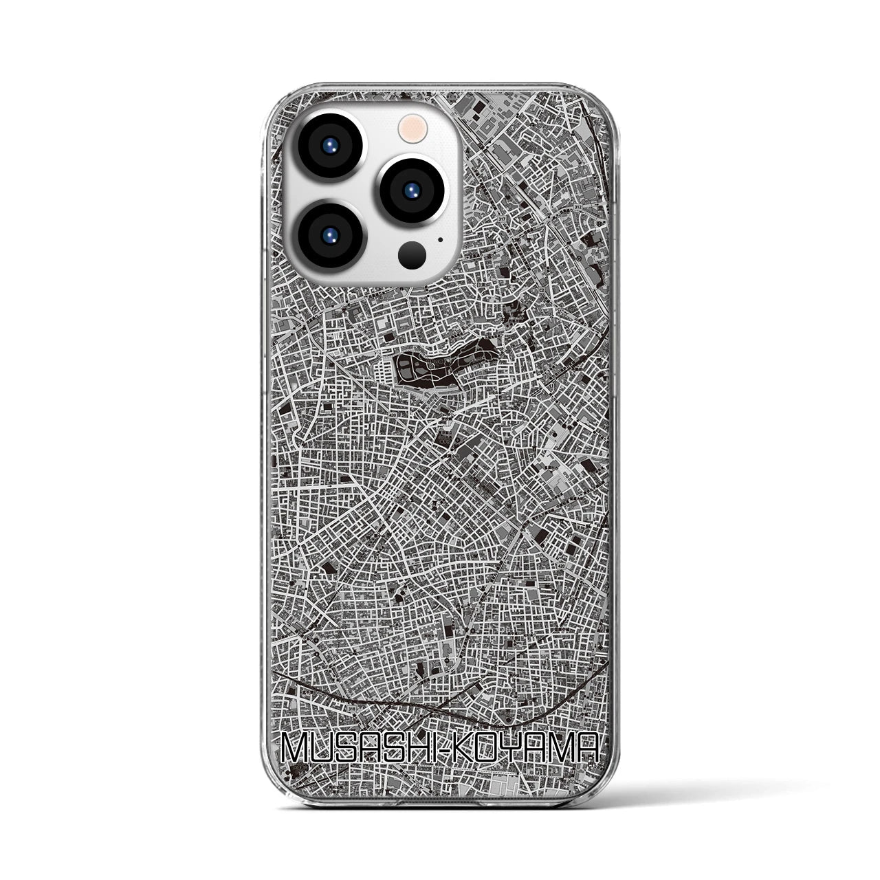 【武蔵小山(東京都)】地図柄iPhoneケース(クリアタイプ)