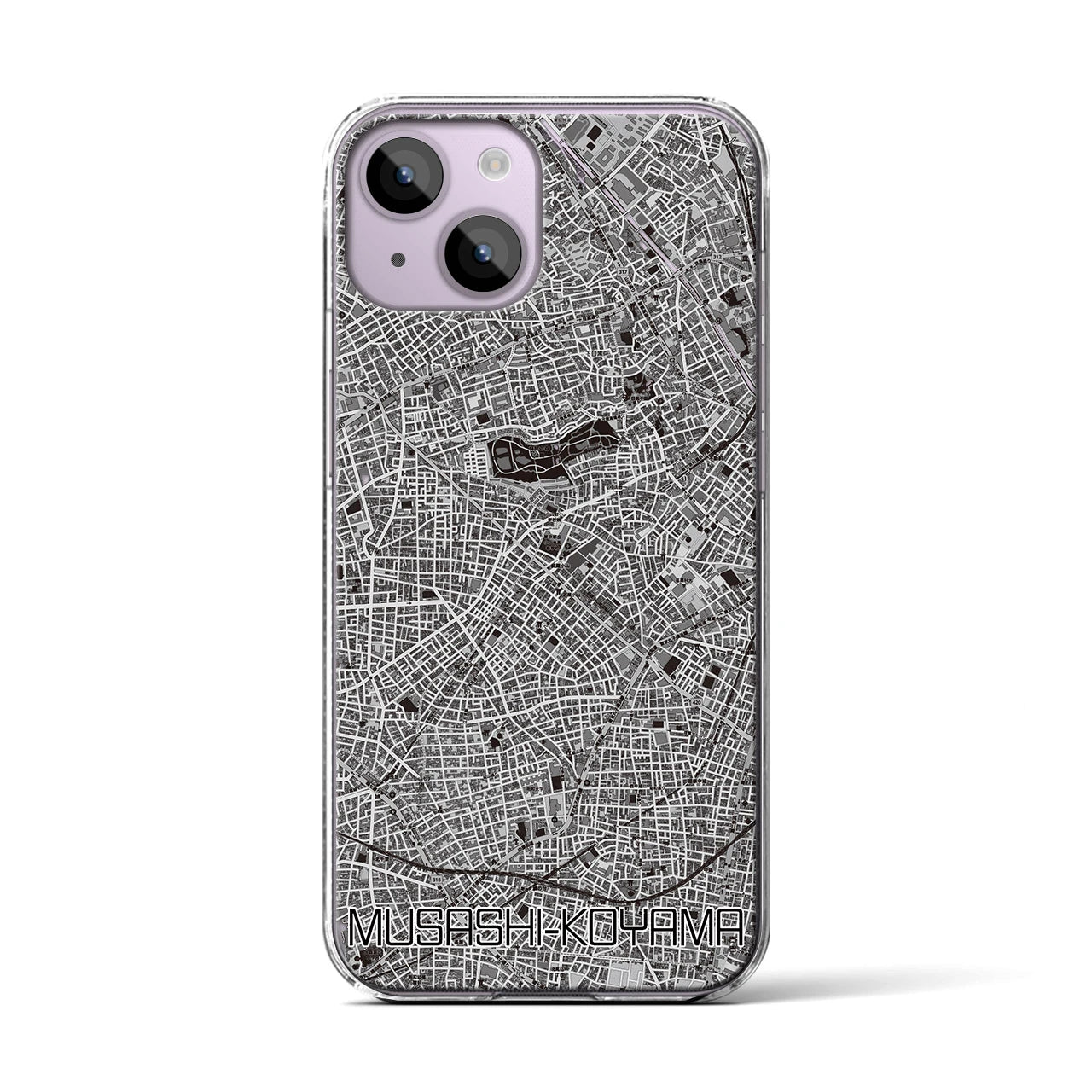 【武蔵小山(東京都)】地図柄iPhoneケース(クリアタイプ)