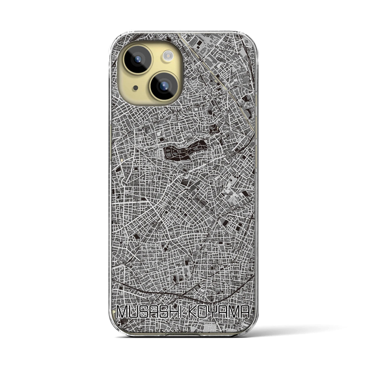 【武蔵小山(東京都)】地図柄iPhoneケース(クリアタイプ)