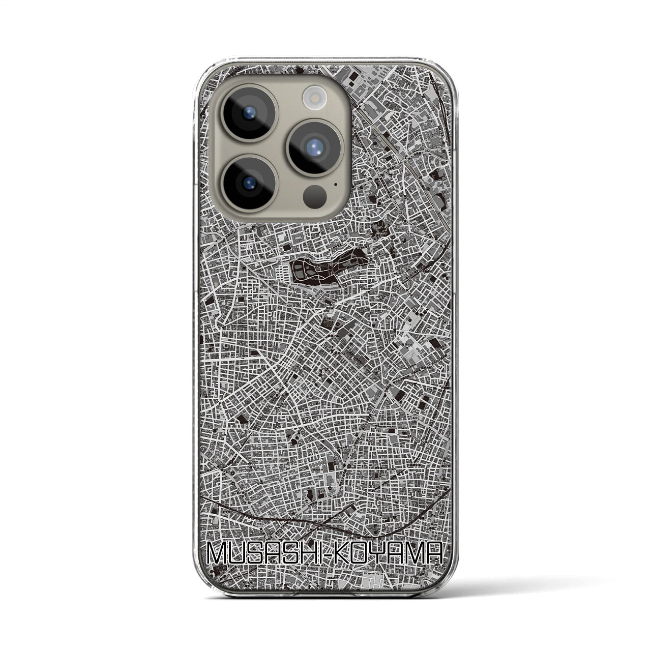 【武蔵小山(東京都)】地図柄iPhoneケース(クリアタイプ)