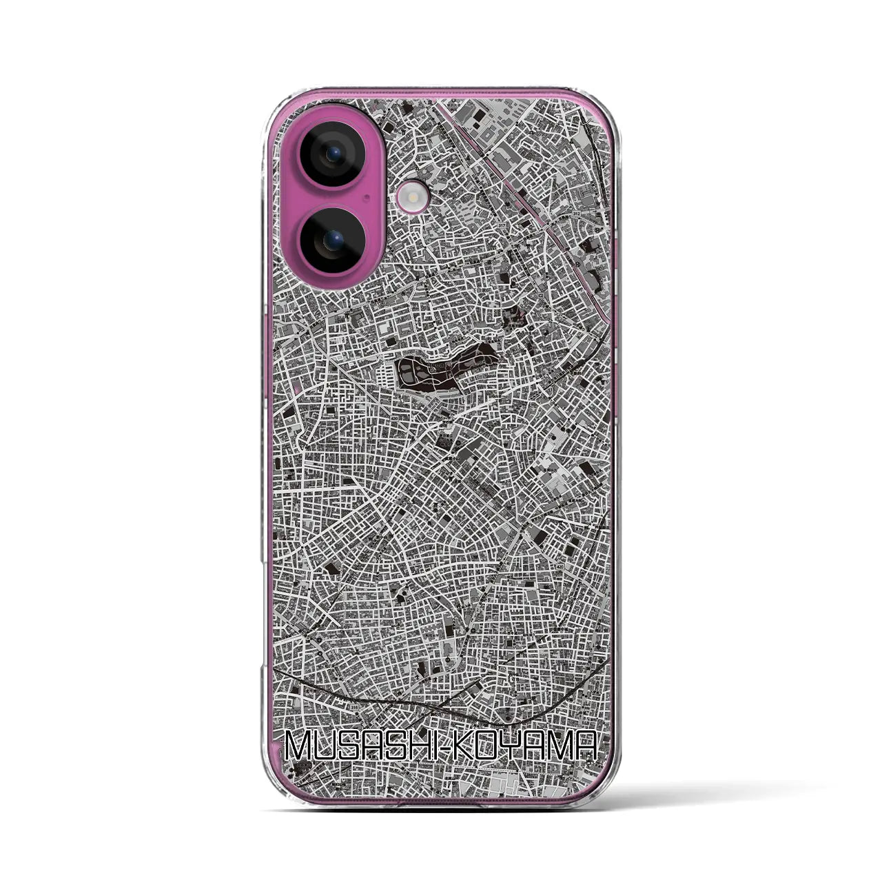 【武蔵小山(東京都)】地図柄iPhoneケース(クリアタイプ)