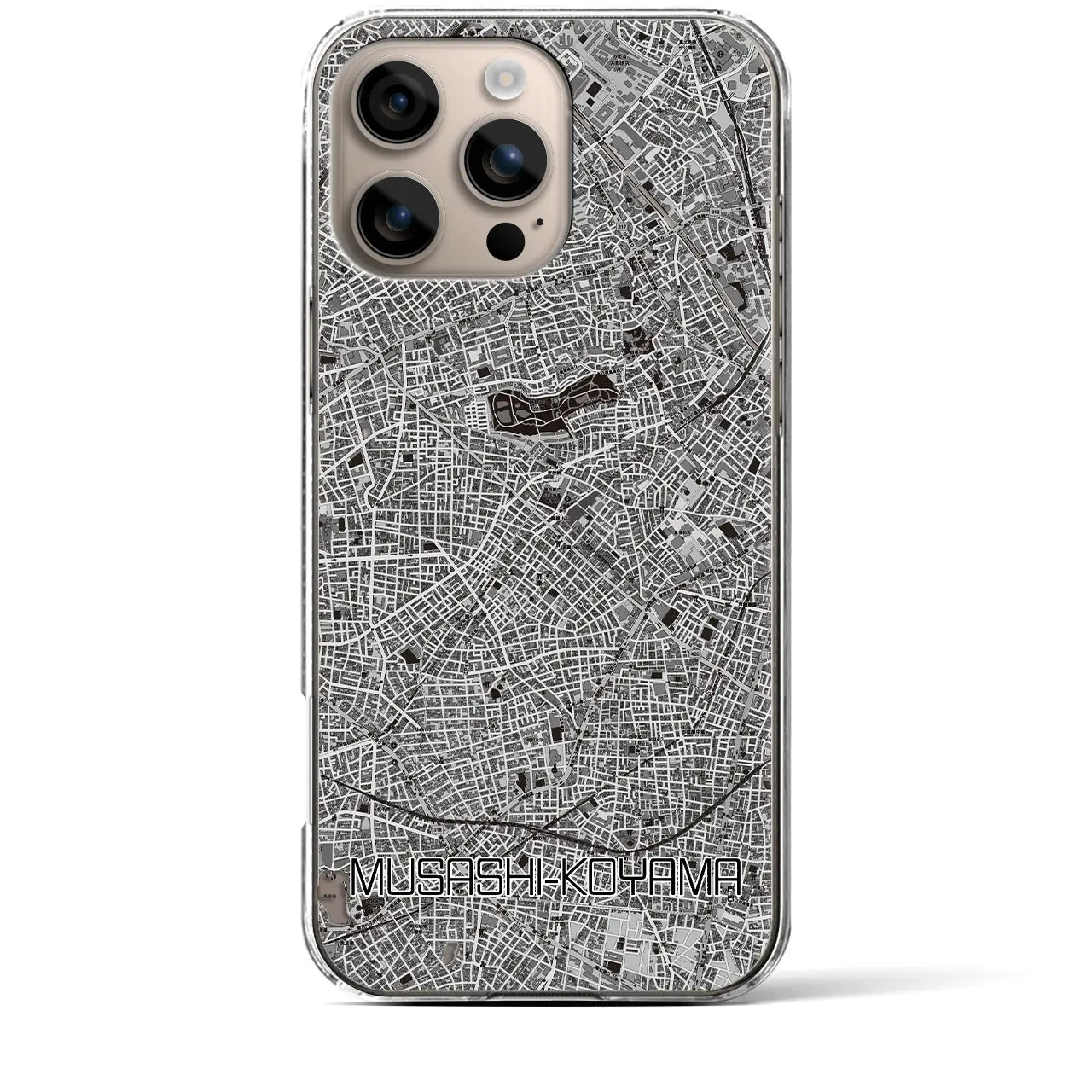 【武蔵小山(東京都)】地図柄iPhoneケース(クリアタイプ)