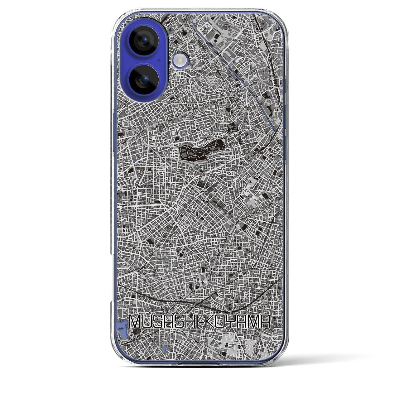 【武蔵小山(東京都)】地図柄iPhoneケース(クリアタイプ)