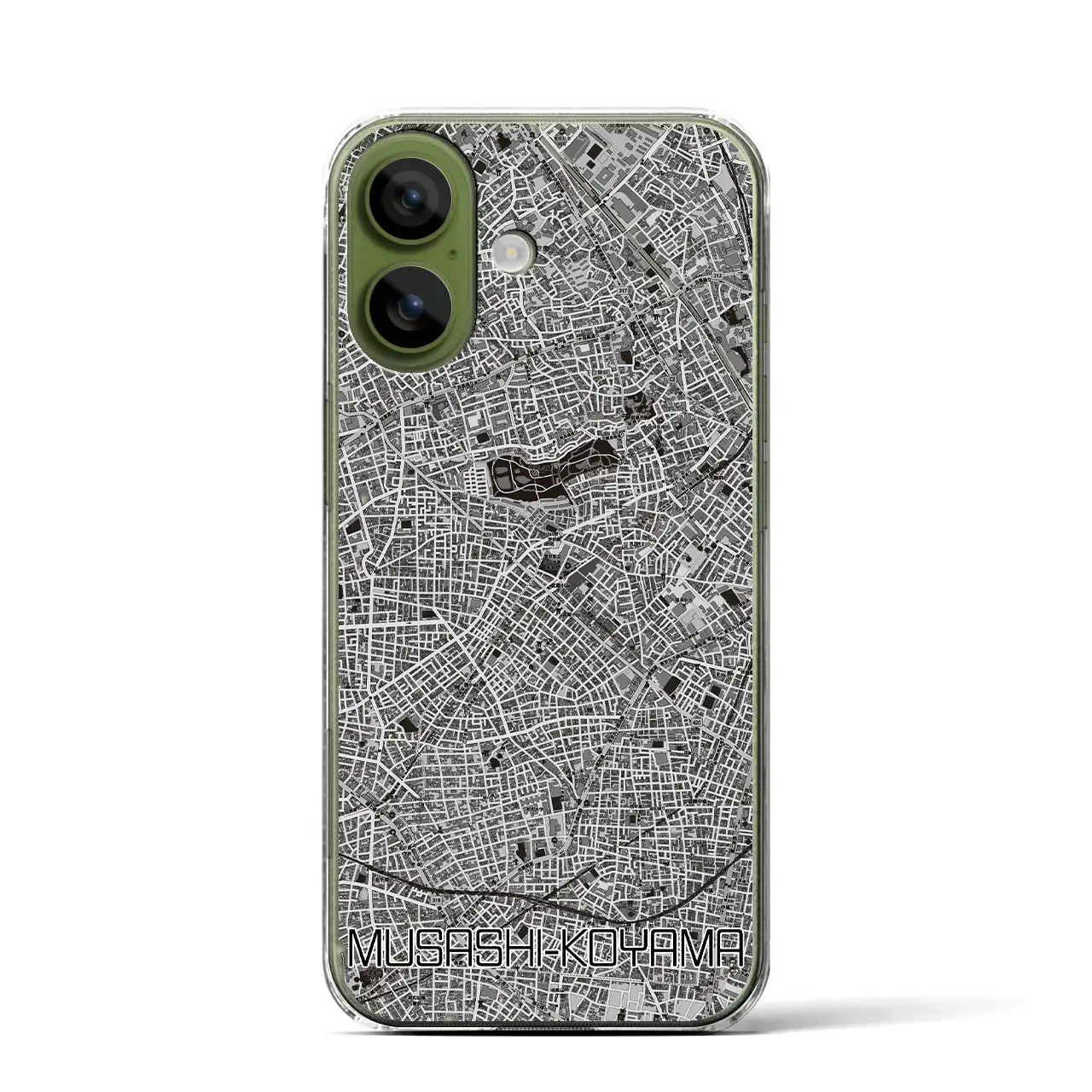 【武蔵小山(東京都)】地図柄iPhoneケース(クリアタイプ)