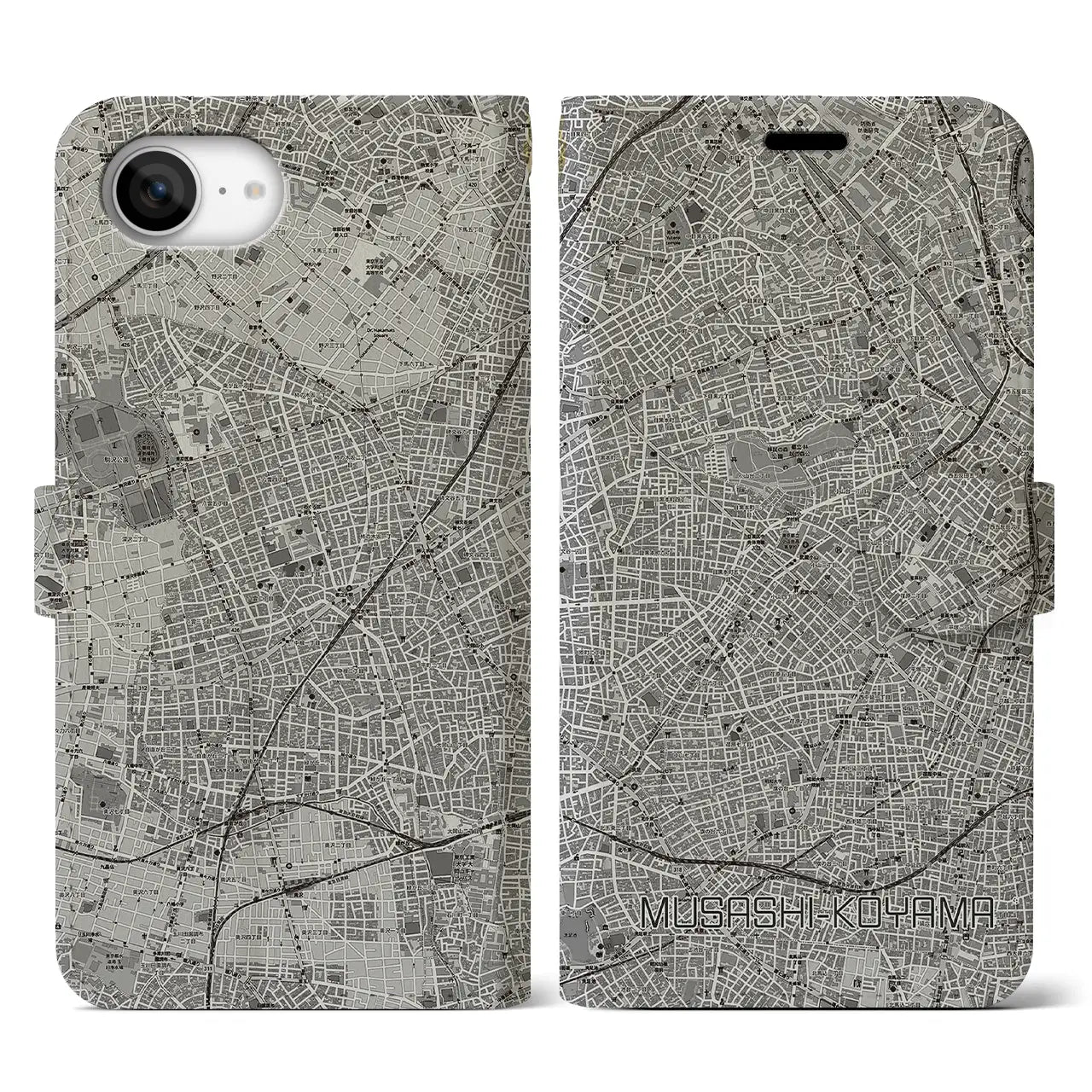 【武蔵小山(東京都)】地図柄iPhoneケース(手帳タイプ)