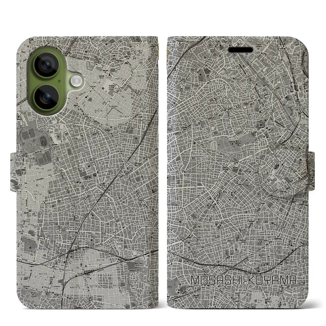 【武蔵小山(東京都)】地図柄iPhoneケース(手帳タイプ)