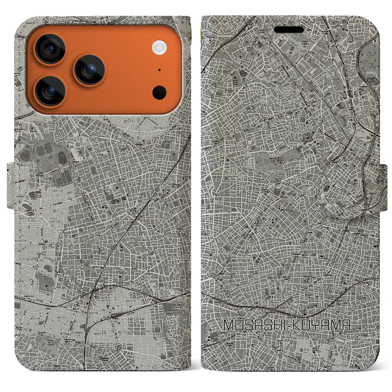 【武蔵小山(東京都)】地図柄iPhoneケース(手帳タイプ)