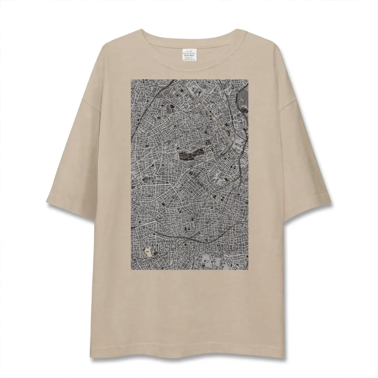 【武蔵小山(東京都)】地図柄ビッグシルエットTシャツ