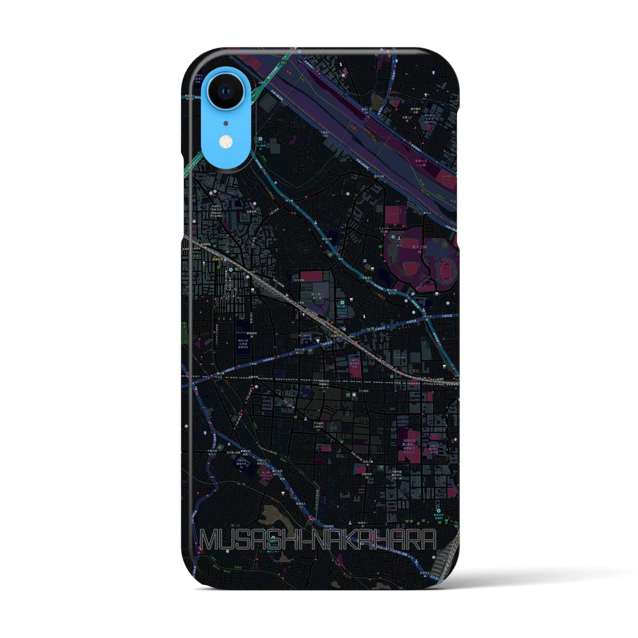 【武蔵中原(神奈川県)】地図柄iPhoneケース(バックカバータイプ)