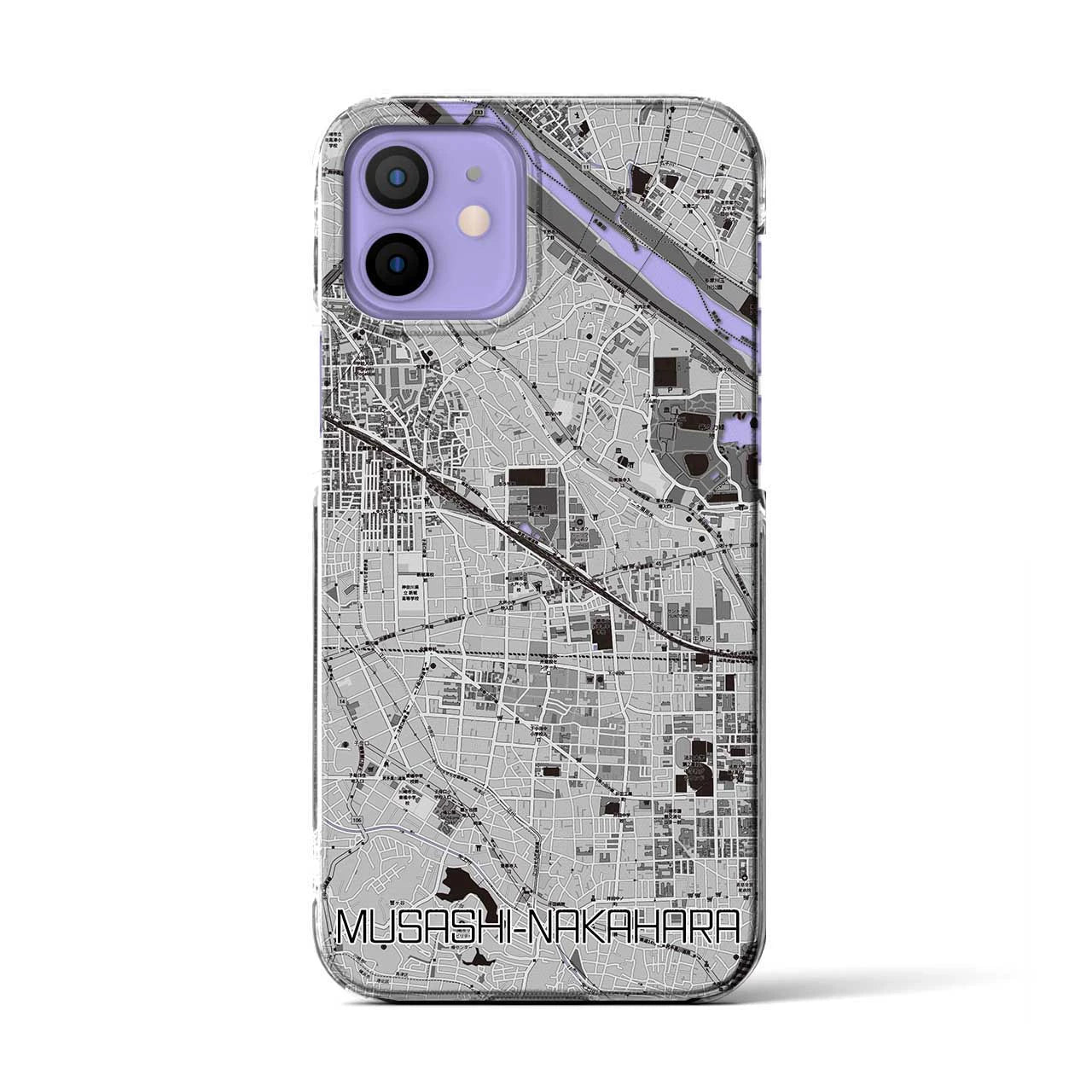 【武蔵中原(神奈川県)】地図柄iPhoneケース(クリアタイプ)