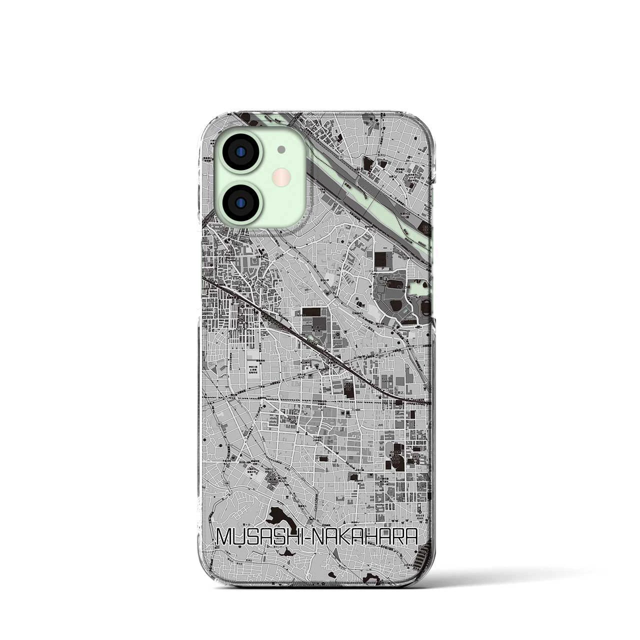 【武蔵中原(神奈川県)】地図柄iPhoneケース(クリアタイプ)