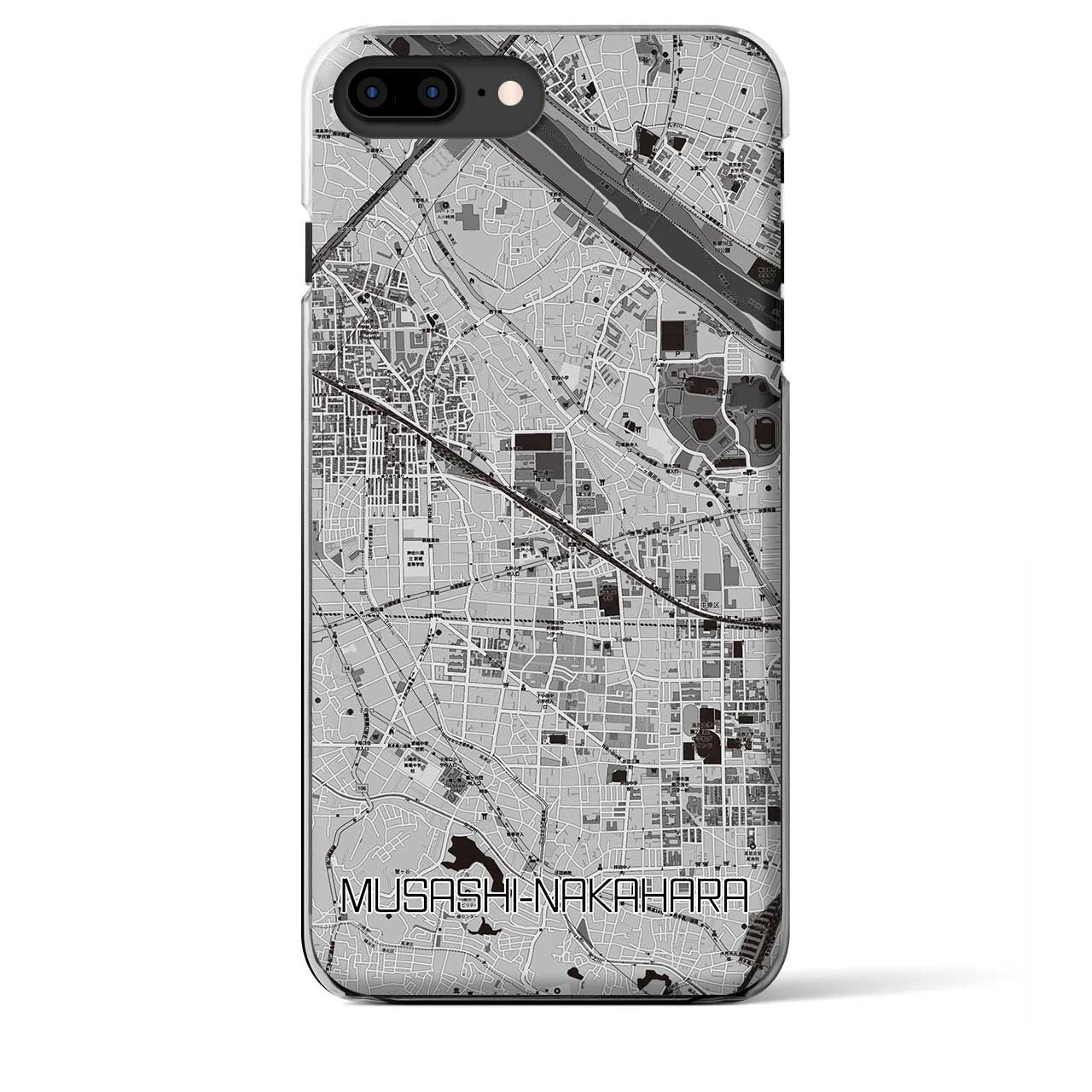 【武蔵中原(神奈川県)】地図柄iPhoneケース(クリアタイプ)