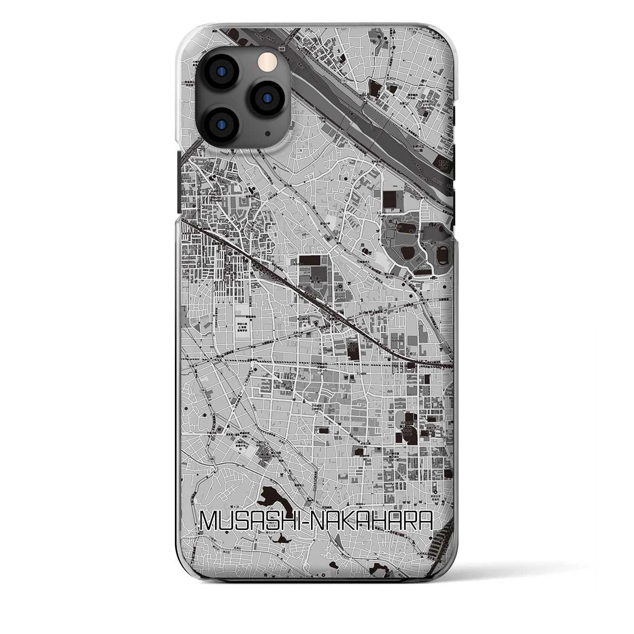 【武蔵中原(神奈川県)】地図柄iPhoneケース(クリアタイプ)