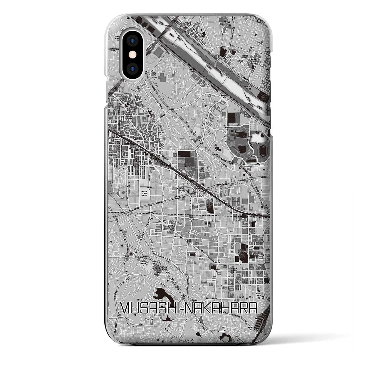 【武蔵中原(神奈川県)】地図柄iPhoneケース(クリアタイプ)
