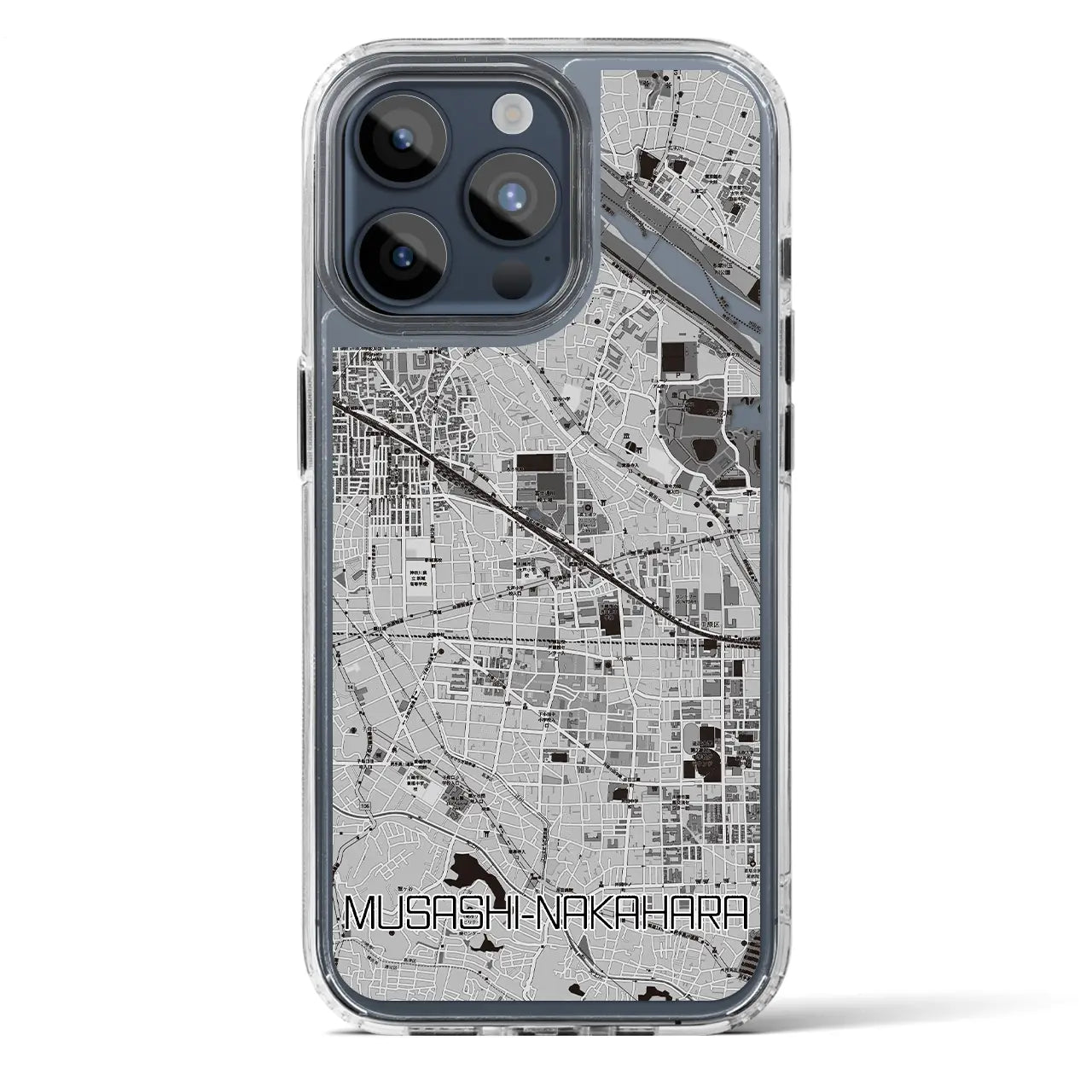 【武蔵中原(神奈川県)】地図柄iPhoneケース(MagSafeタイプ)