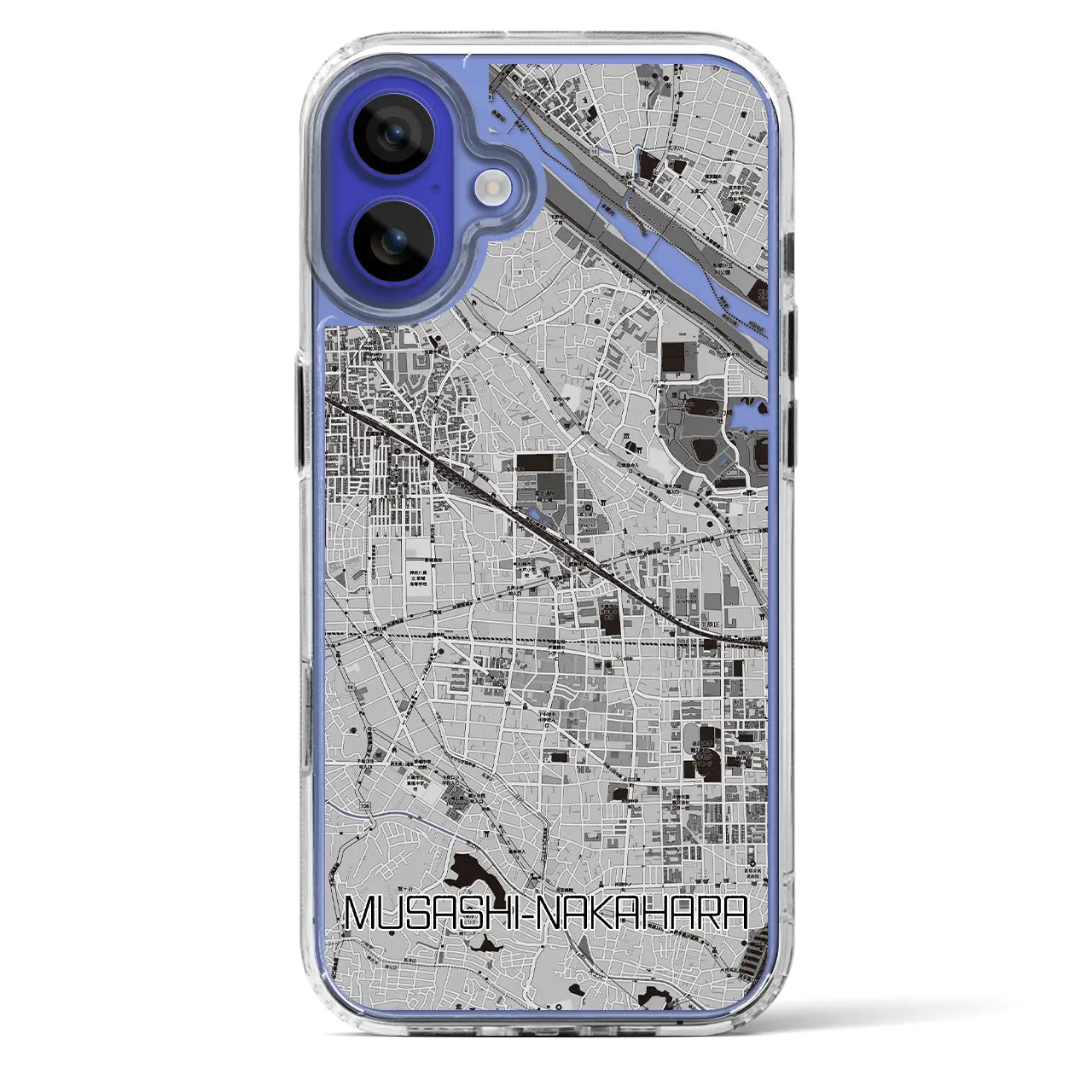 【武蔵中原(神奈川県)】地図柄iPhoneケース(MagSafeタイプ)