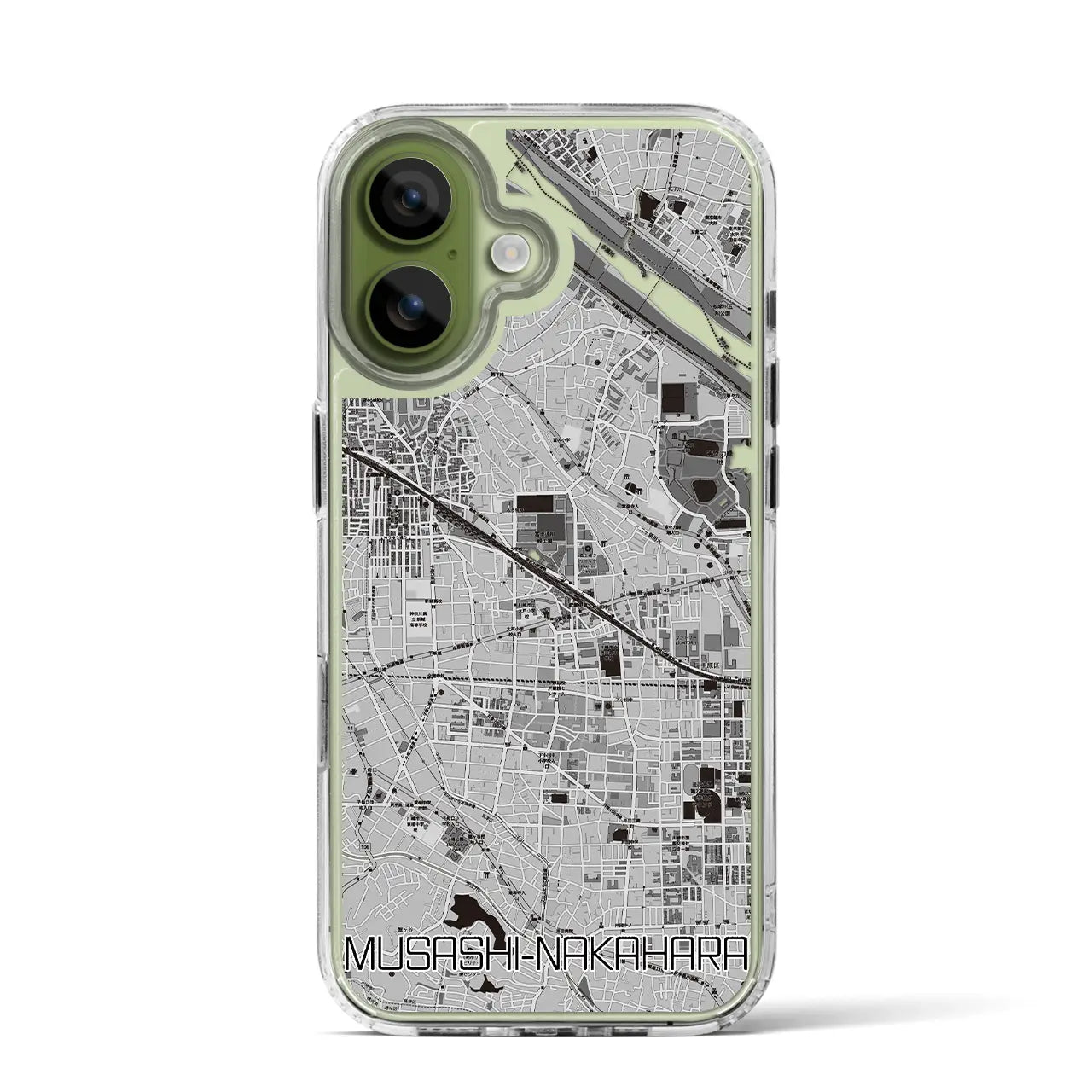 【武蔵中原(神奈川県)】地図柄iPhoneケース(MagSafeタイプ)