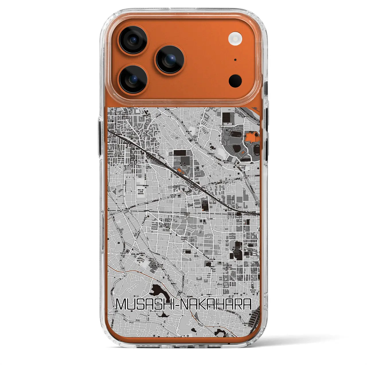 【武蔵中原(神奈川県)】地図柄iPhoneケース(MagSafeタイプ)