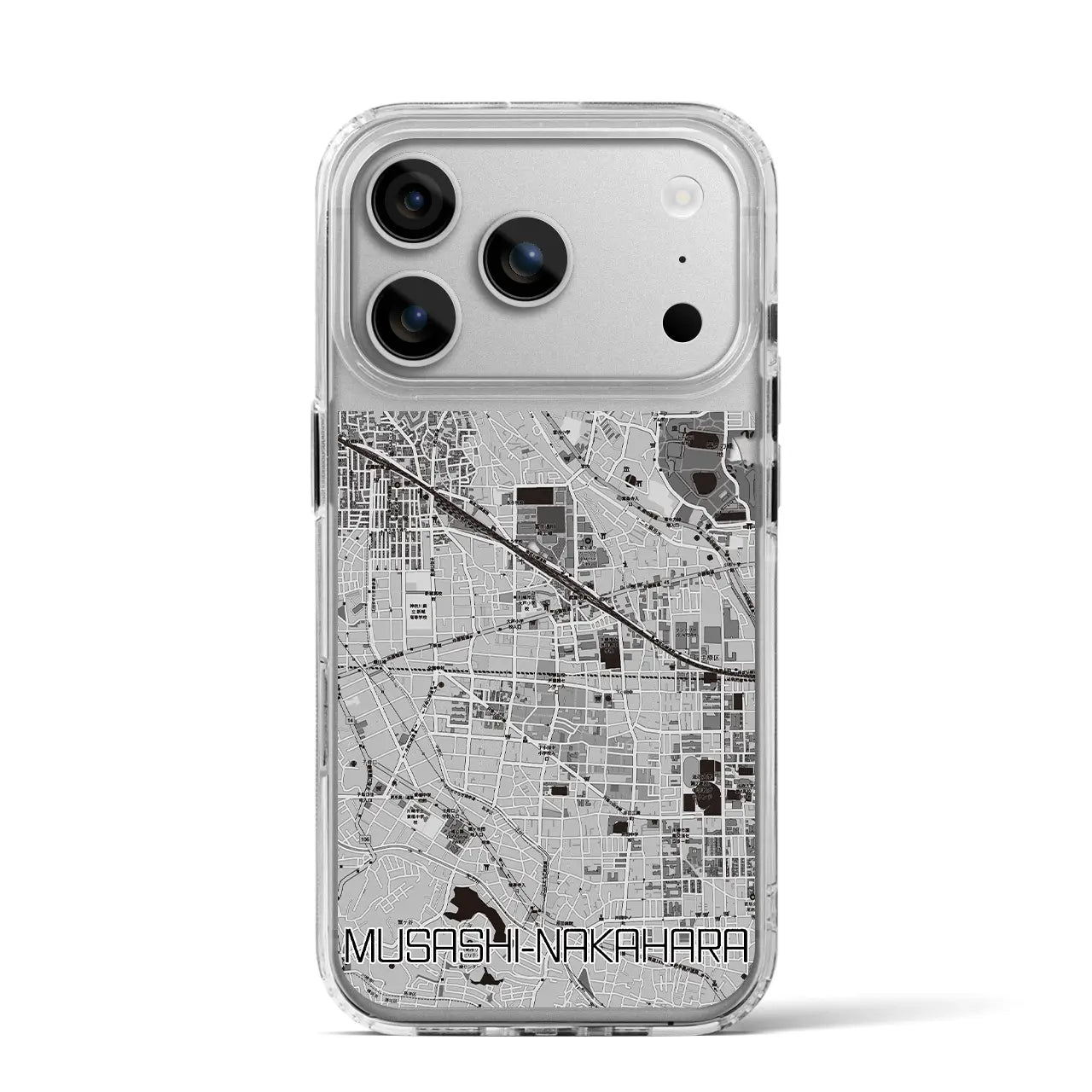 【武蔵中原(神奈川県)】地図柄iPhoneケース(MagSafeタイプ)