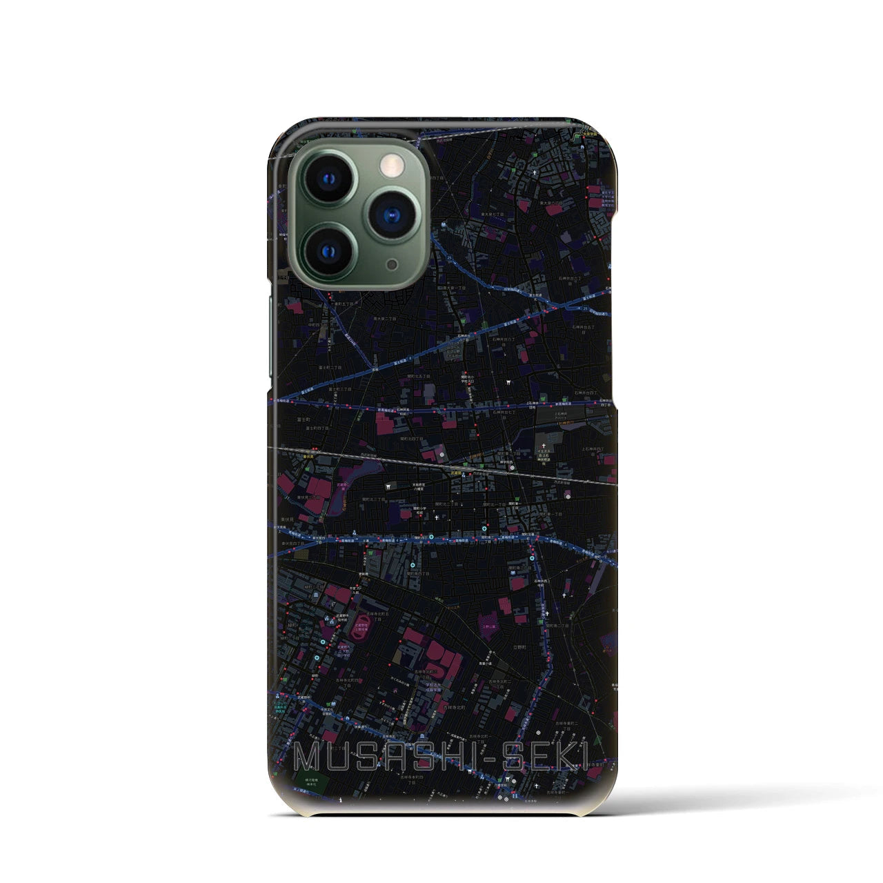 【武蔵関(東京都)】地図柄iPhoneケース(バックカバータイプ)