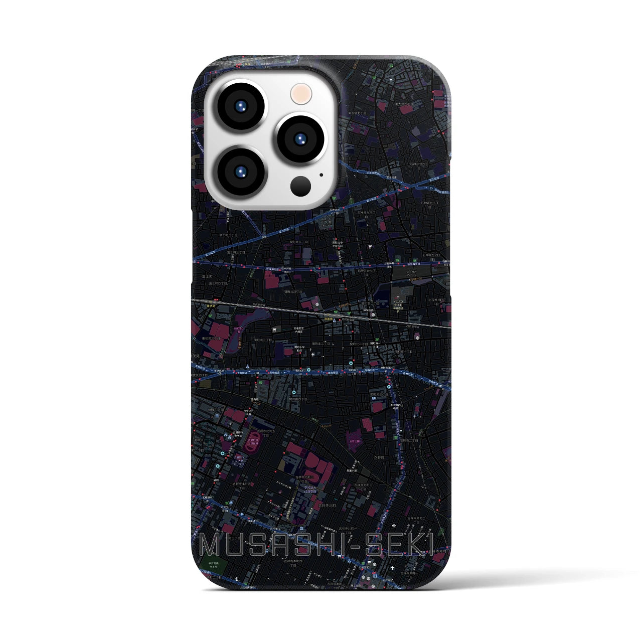 【武蔵関(東京都)】地図柄iPhoneケース(バックカバータイプ)