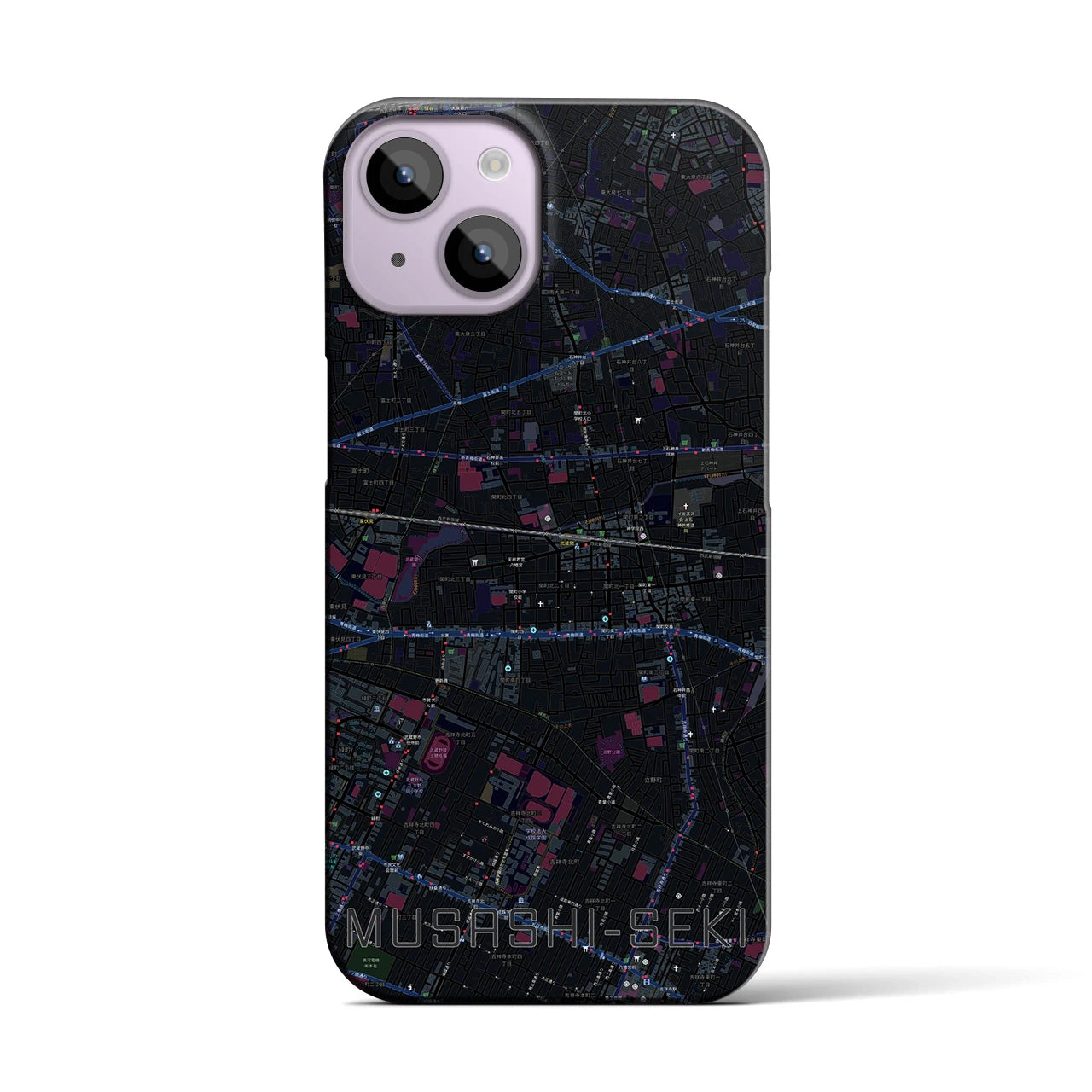【武蔵関(東京都)】地図柄iPhoneケース(バックカバータイプ)