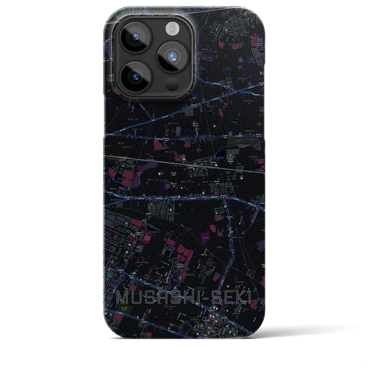【武蔵関(東京都)】地図柄iPhoneケース(バックカバータイプ)